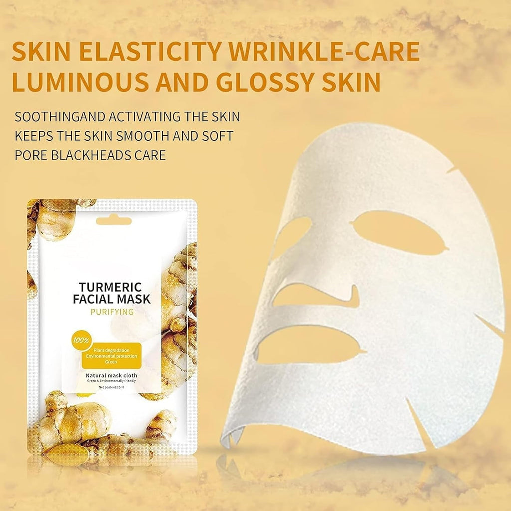 11 Pack Fruit Moisturizing Facial Mask Sheet, Rich in Fruit Essence Face Mask to Brighten and Hydrate Dull Skin