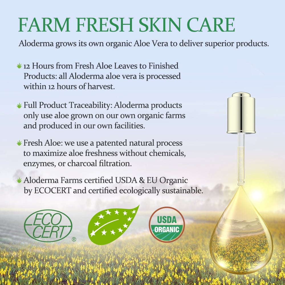 Age-Defying 24K Gold Leaf Aloe Flower Essence Gel, Made within 12 Hours of Harvest - Luxurious Aloe Gel with Allantoin & Hyaluronic Acid for a Glowing, Shimmering, Youthful Complexion, 7oz