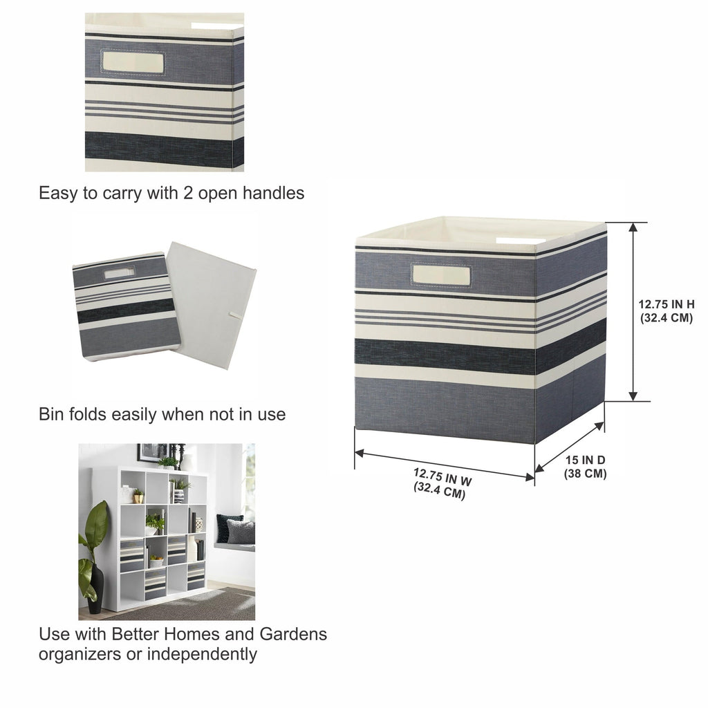 Better Homes & Gardens Collapsible Fabric Cube Storage Bin, Vanilla