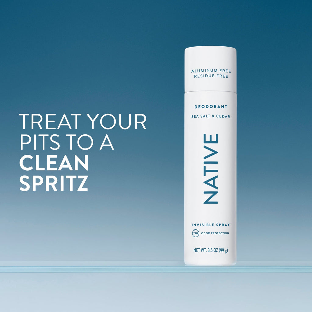 Aluminum Free Deodorant Spray For Men, 72 Hour Deodorant Spray, Sea Salt & Cedar, 3.5oz