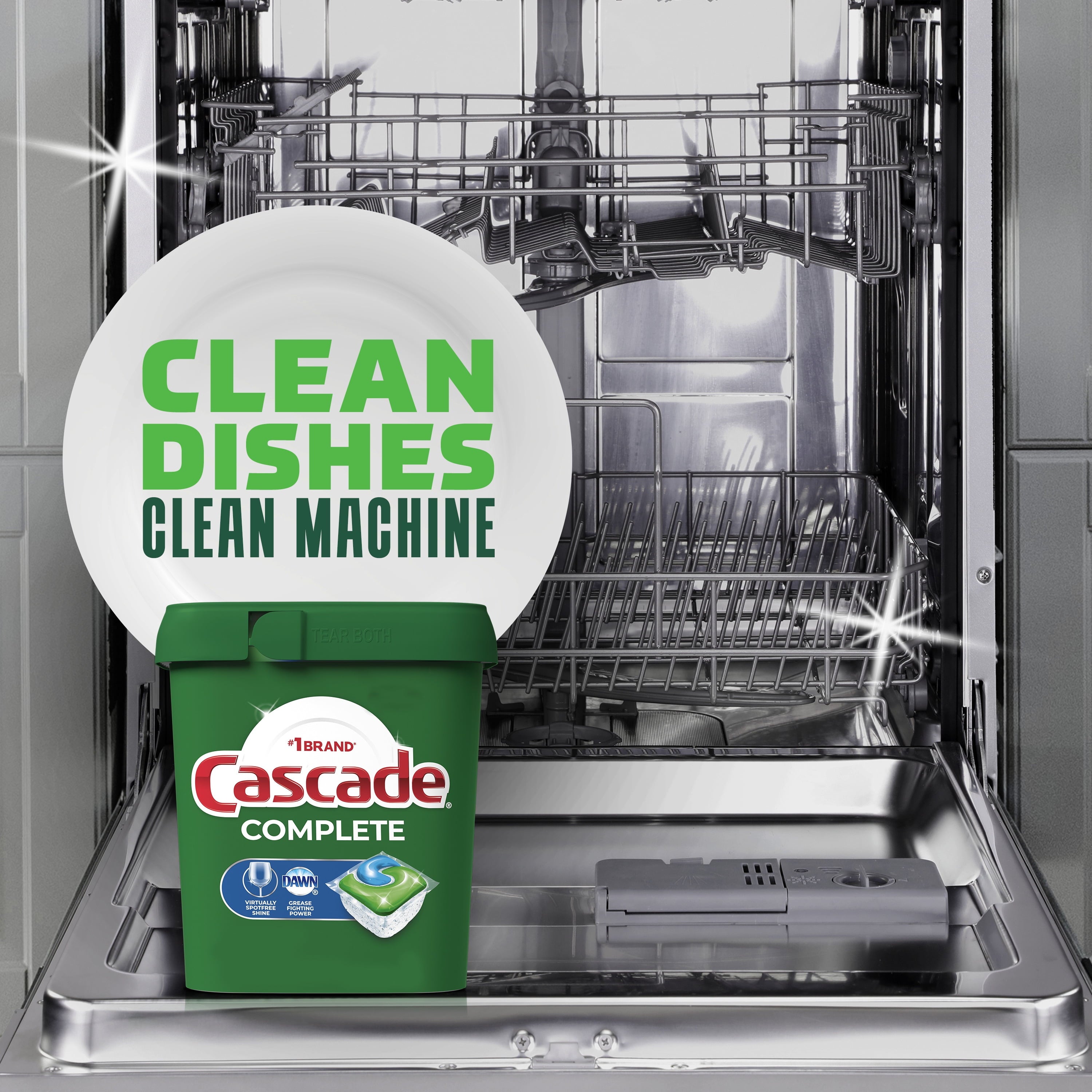 Complete Dishwasher Pods, Dishwasher Detergent, Dish Detergent Soap, Fresh, 33 Count