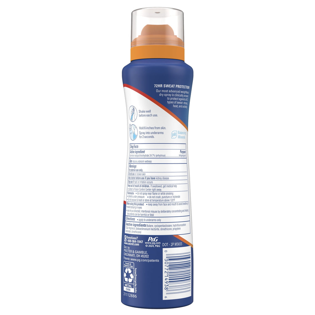 Clinical Strength Dry Spray Antiperspirant & Deodorant for Women, Stress Response Scent, 3.8oz