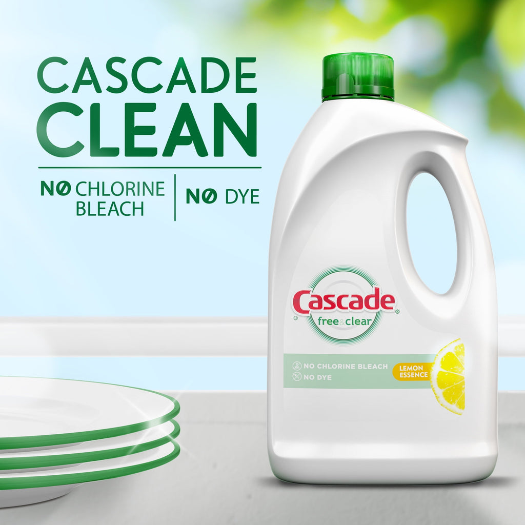 Free & Clear Dishwasher Detergent, Lemon Essence, 60 fl oz