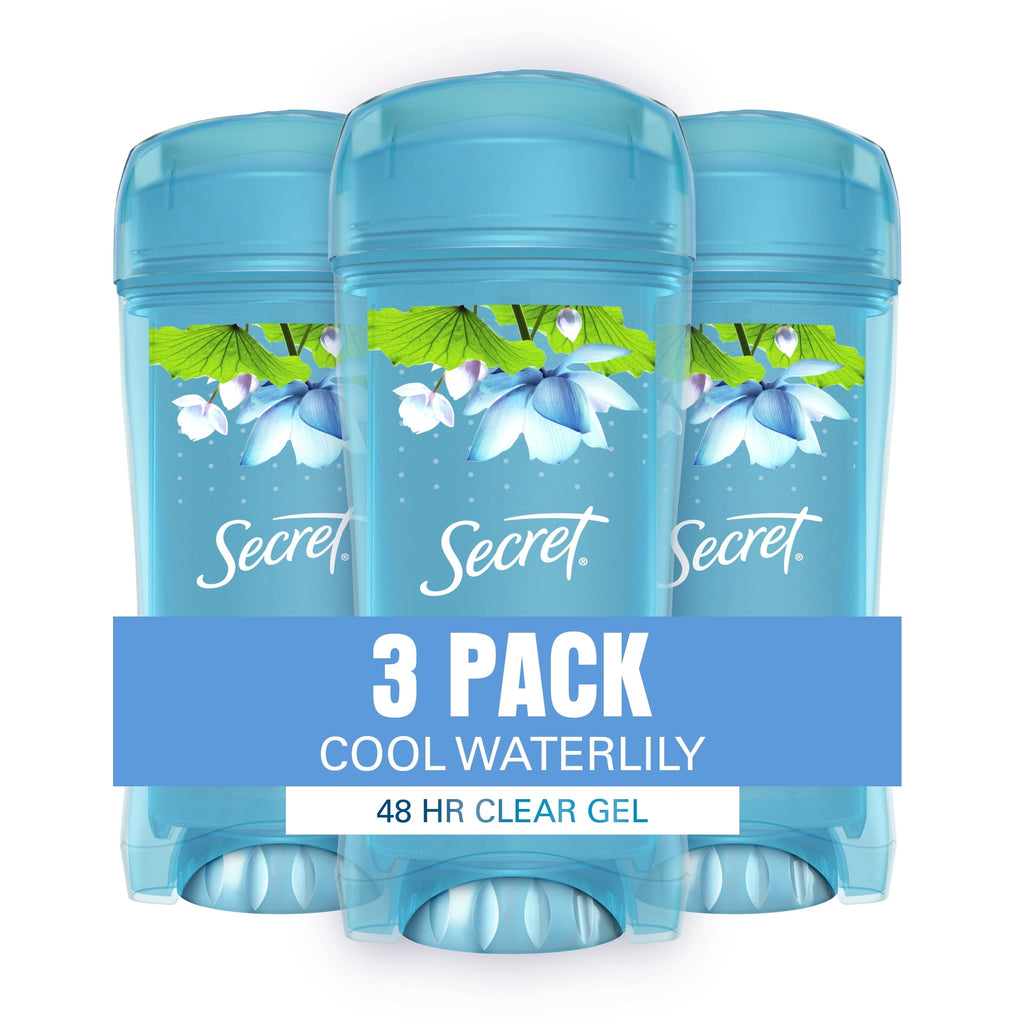 Fresh Clear Gel Antiperspirant and Deodorant for Women, Waterlily Scent, 2.6oz (Pack of 3)