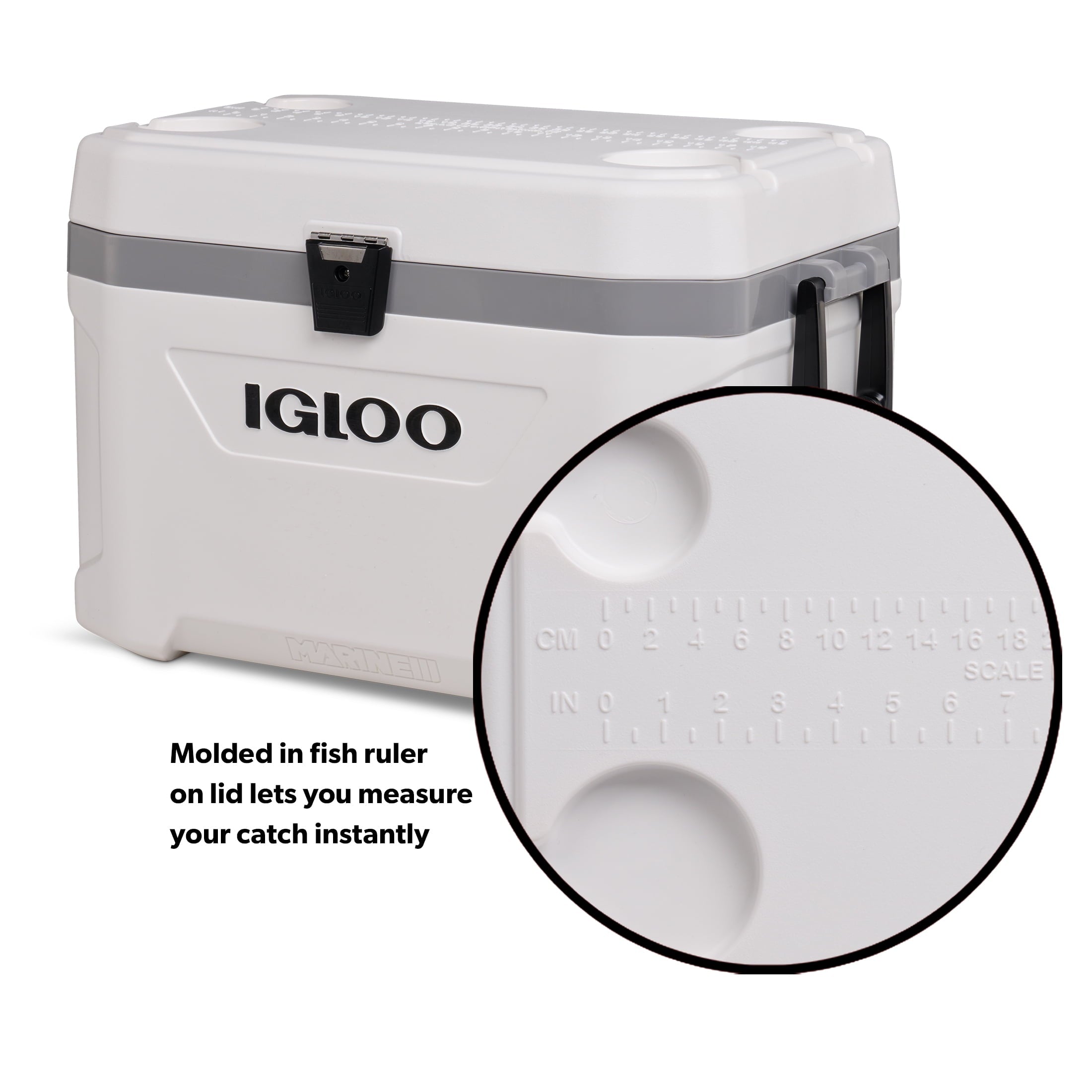 54 QT Marine Ultra Ice Chest Cooler, White