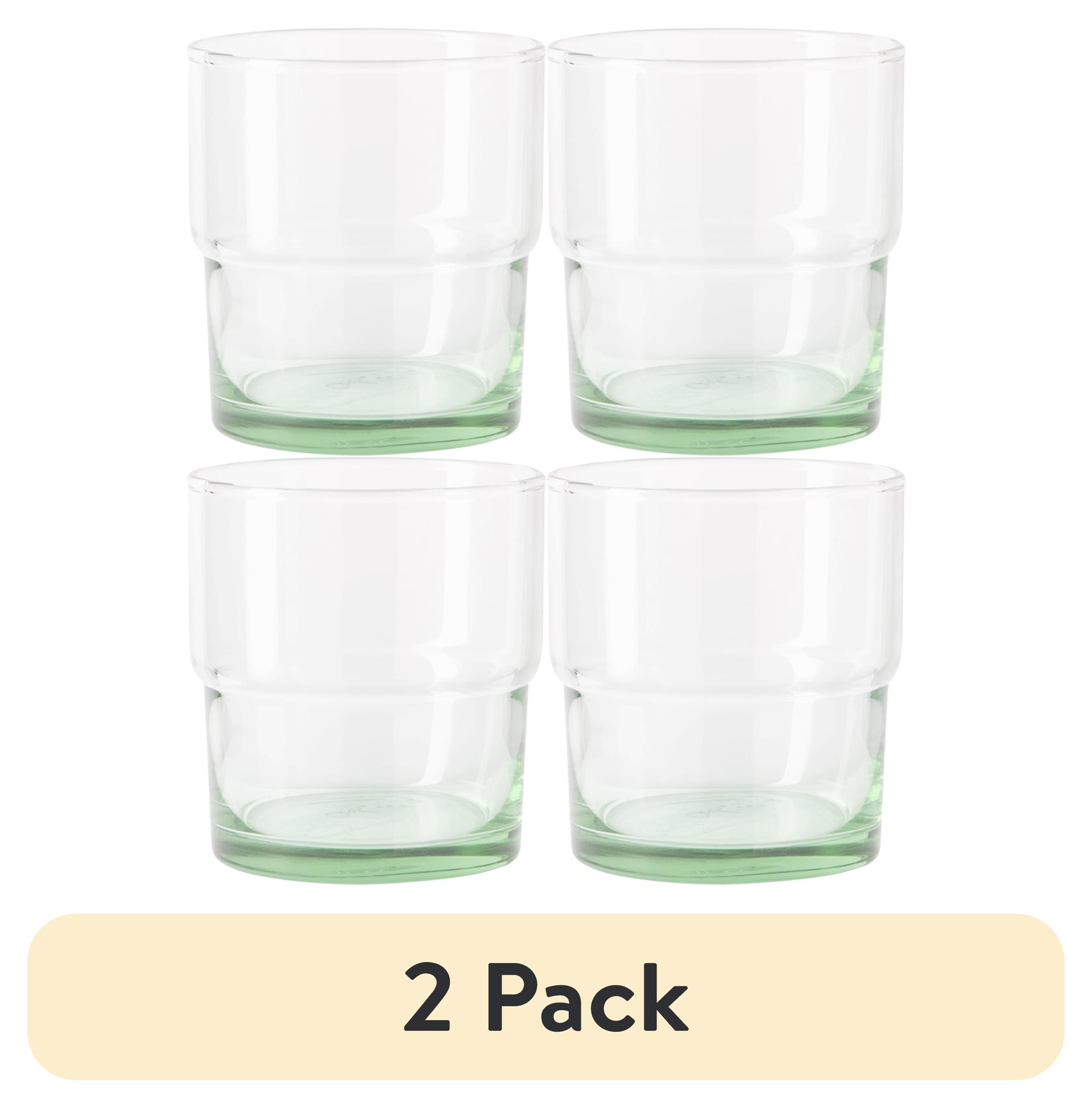 Better Homes & Gardens Recycled Green Glassware, Glass, 4 Pack, 10 oz