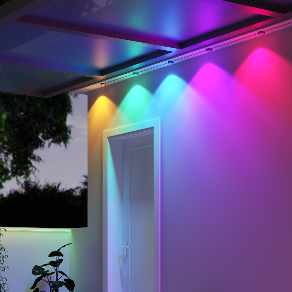 50ft Black Smart Outdoor RGBIC Permanent Outdoor Lights with 36 Lights