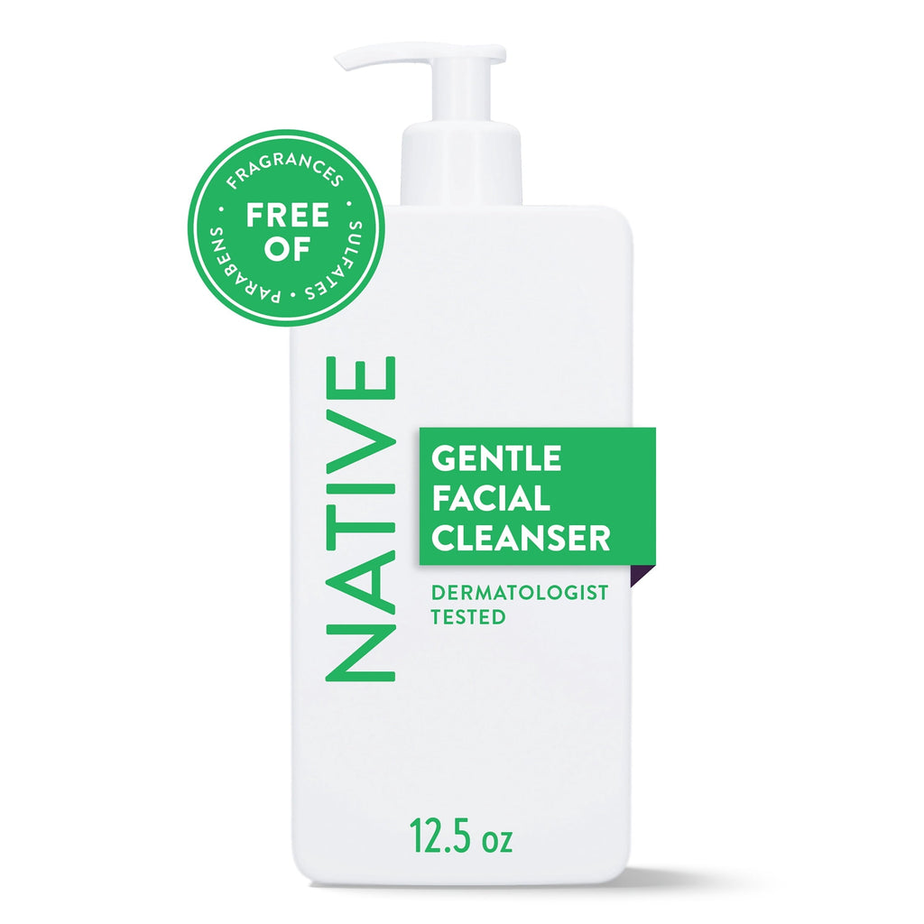 Gentle Face Wash for Sensitive Skin, Fragrance Free, Sulfate Free, with Vitamin B3 and Aloe, Dermatologist Tested, 12.5fl oz