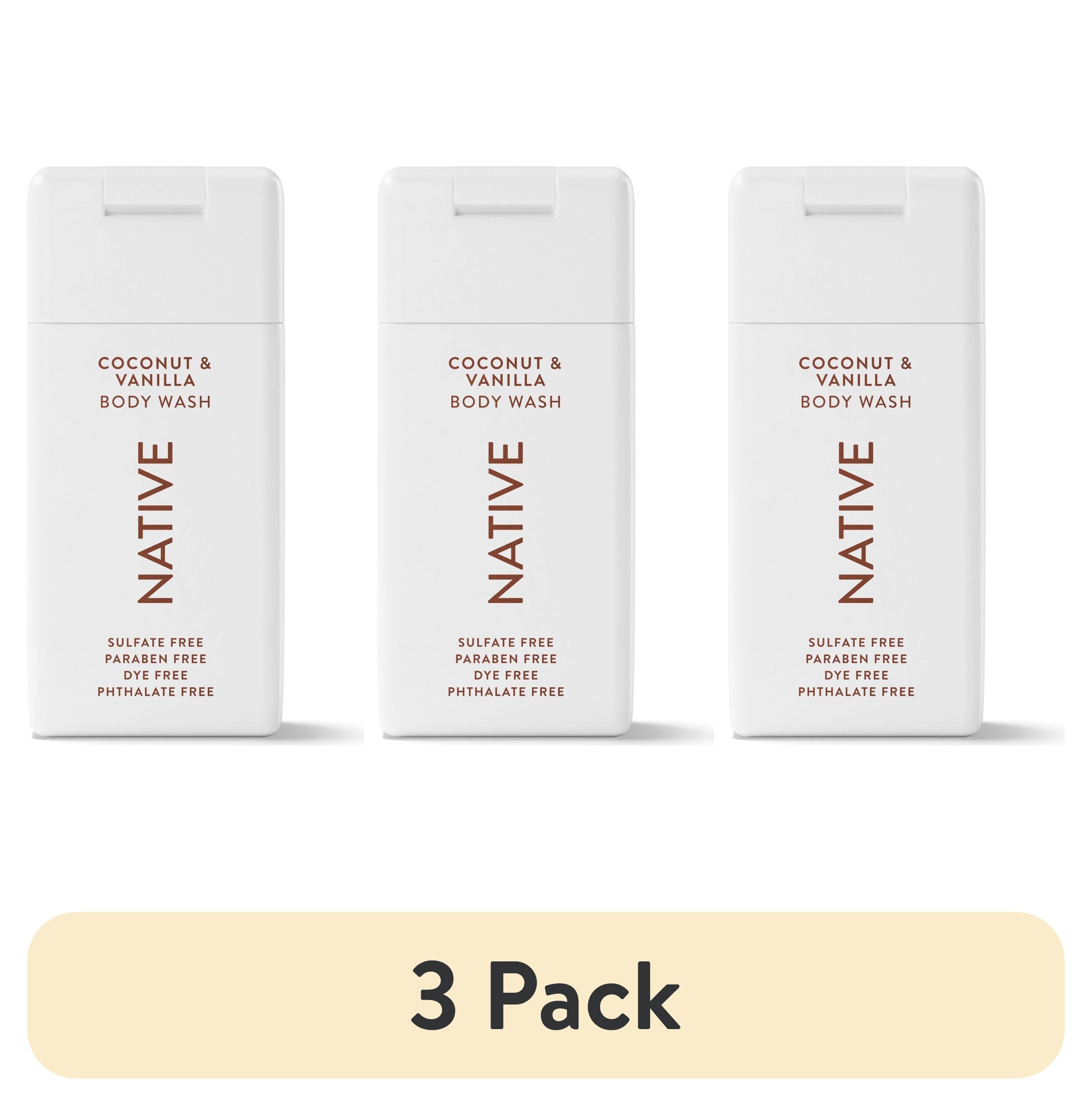 Body Wash, Sulfate Free, Coconut & Vanilla, for Women and Men, Travel Size 3 oz