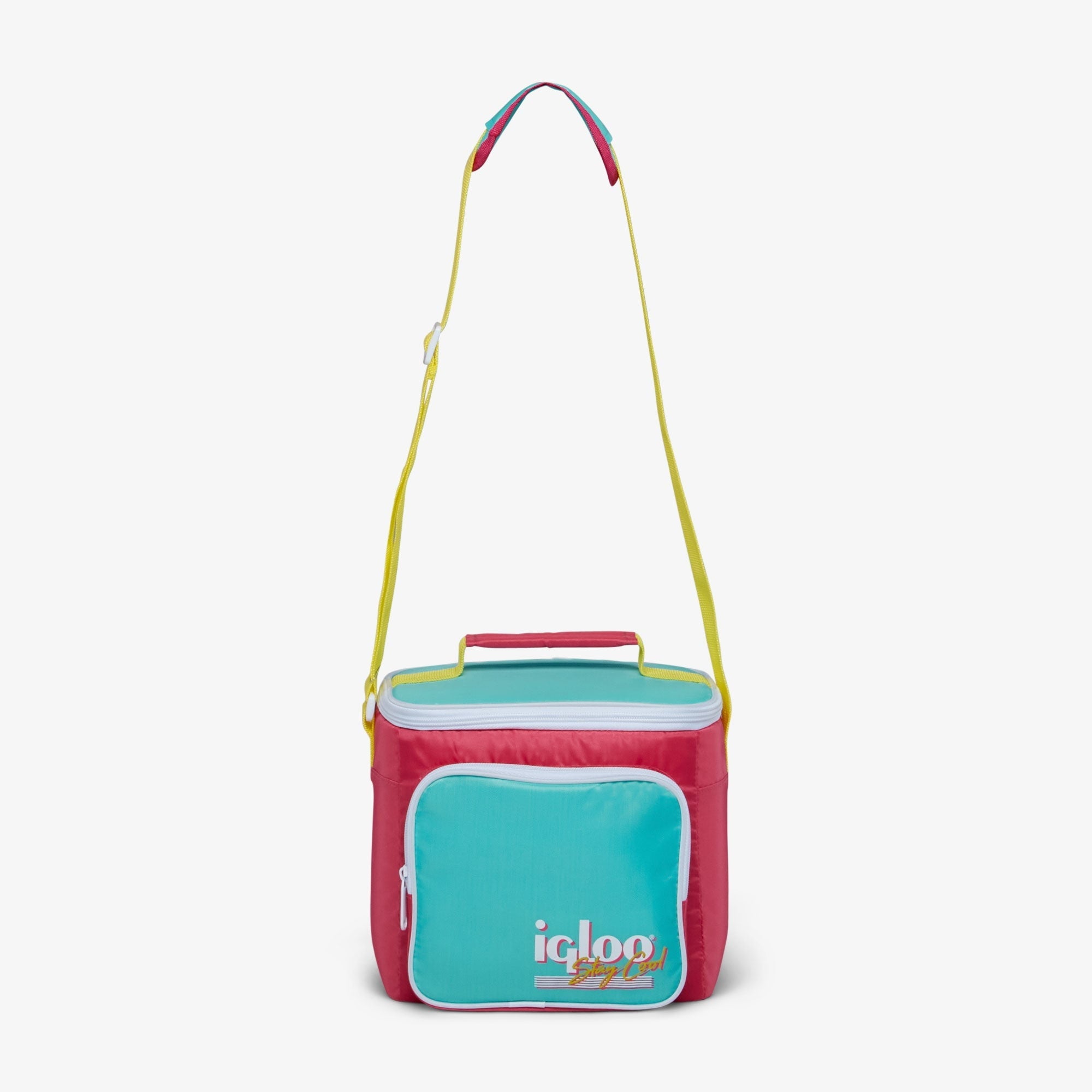 Igloo 9 can Retro Square Lunch Cooler Bag, Lilac Breeze and Light Blue