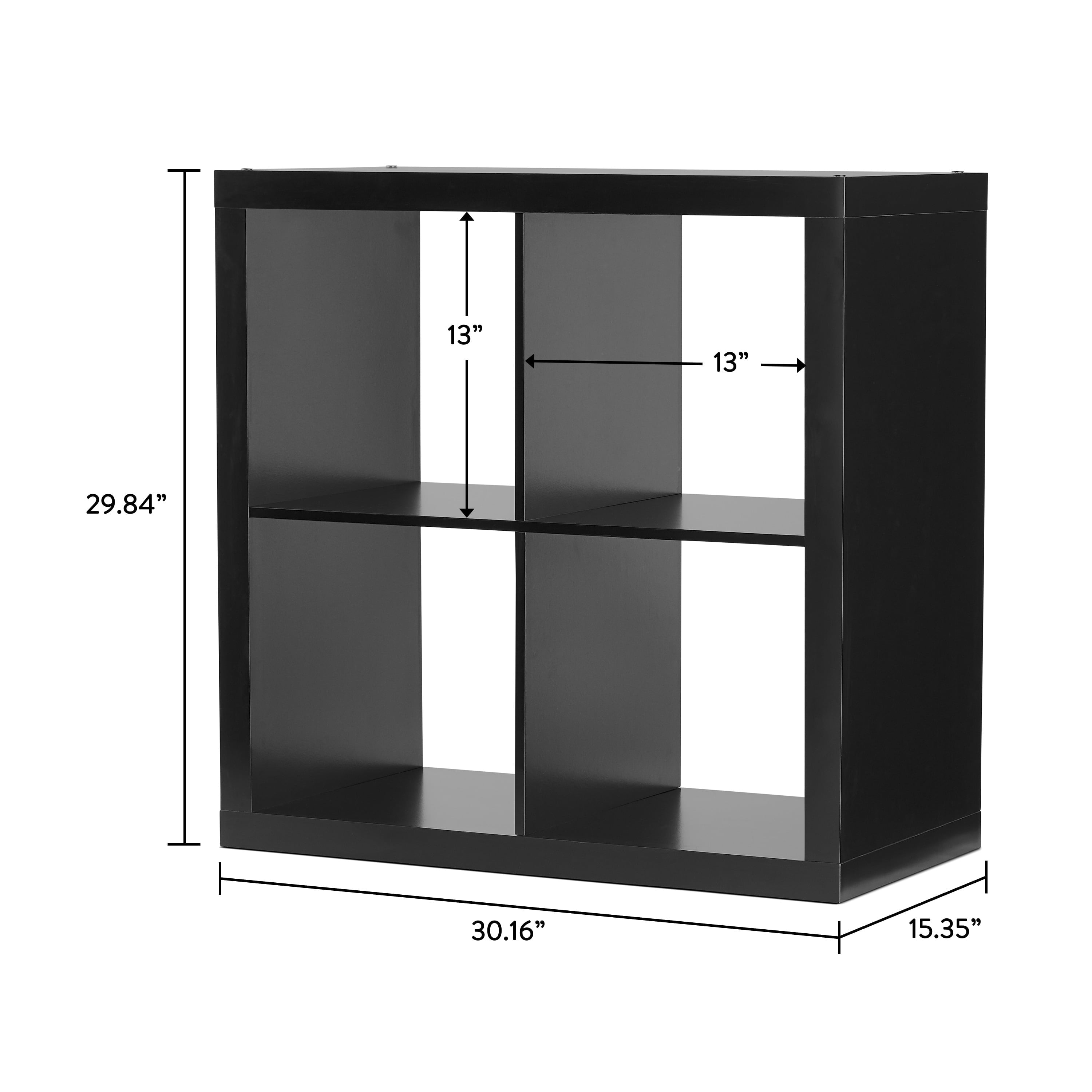 Better Homes & Gardens 4 Cube Storage Organizer, White Texture