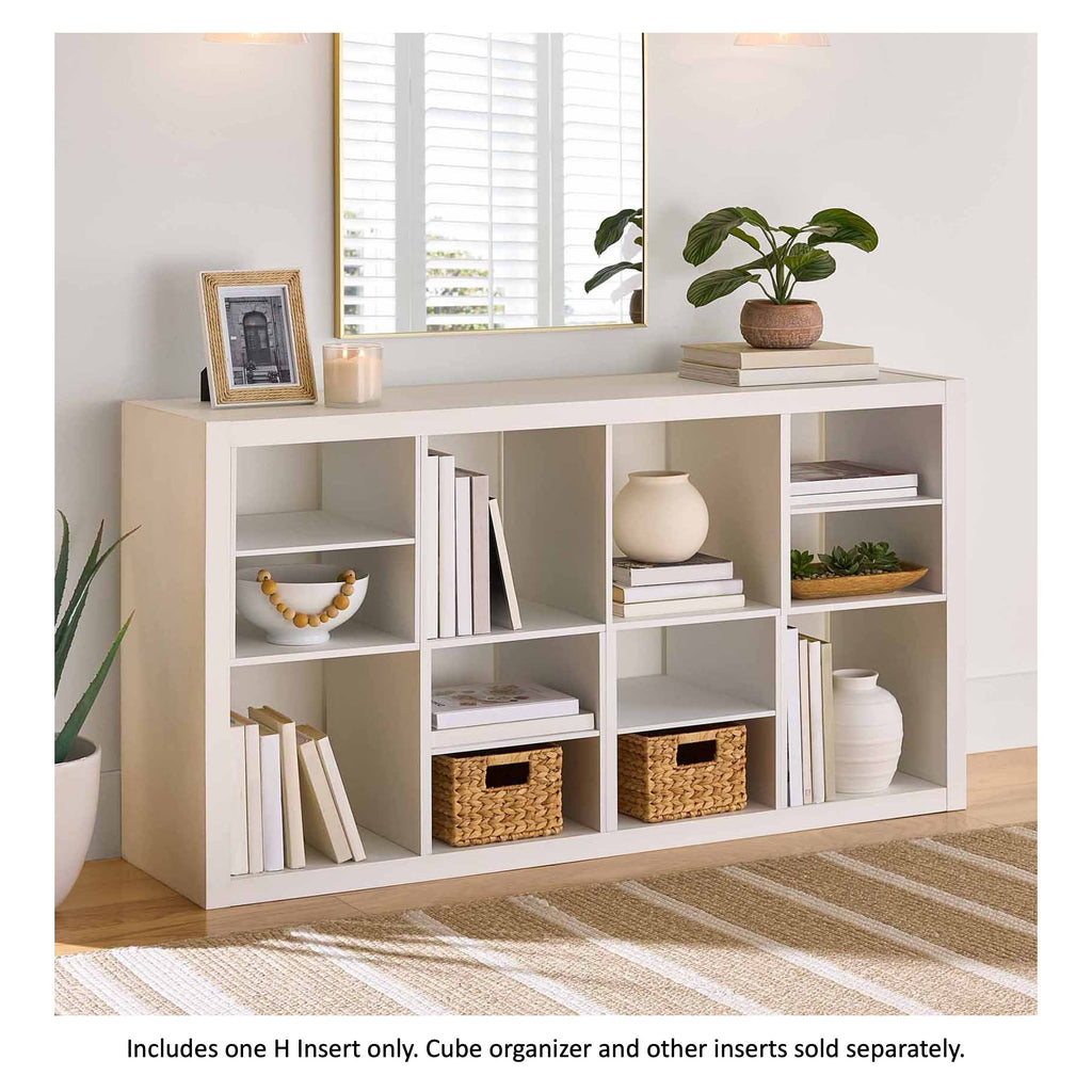 Better Homes & Gardens H Shelf Insert for Cube Organizers, Tobacco Oak