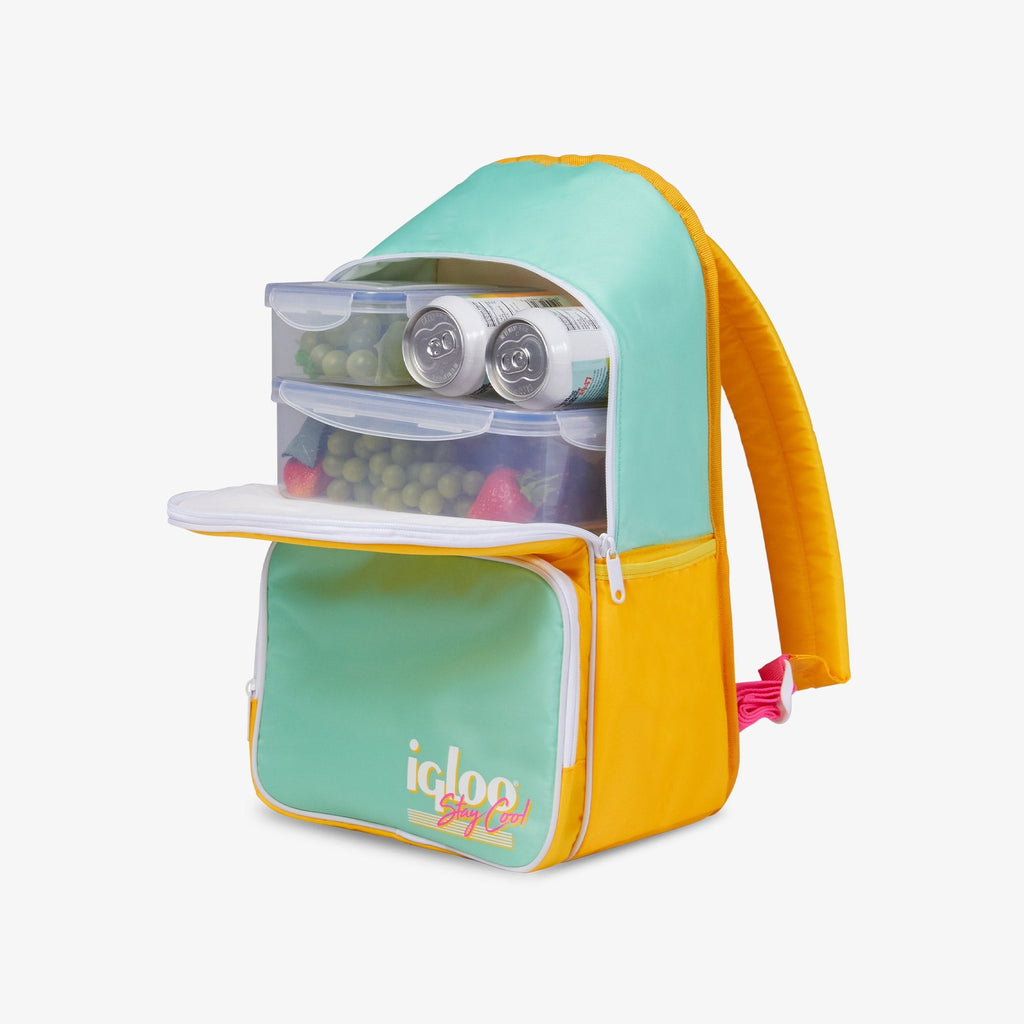 Igloo 20 can Retro Backpack Water Cooler, Pink and Jade Green