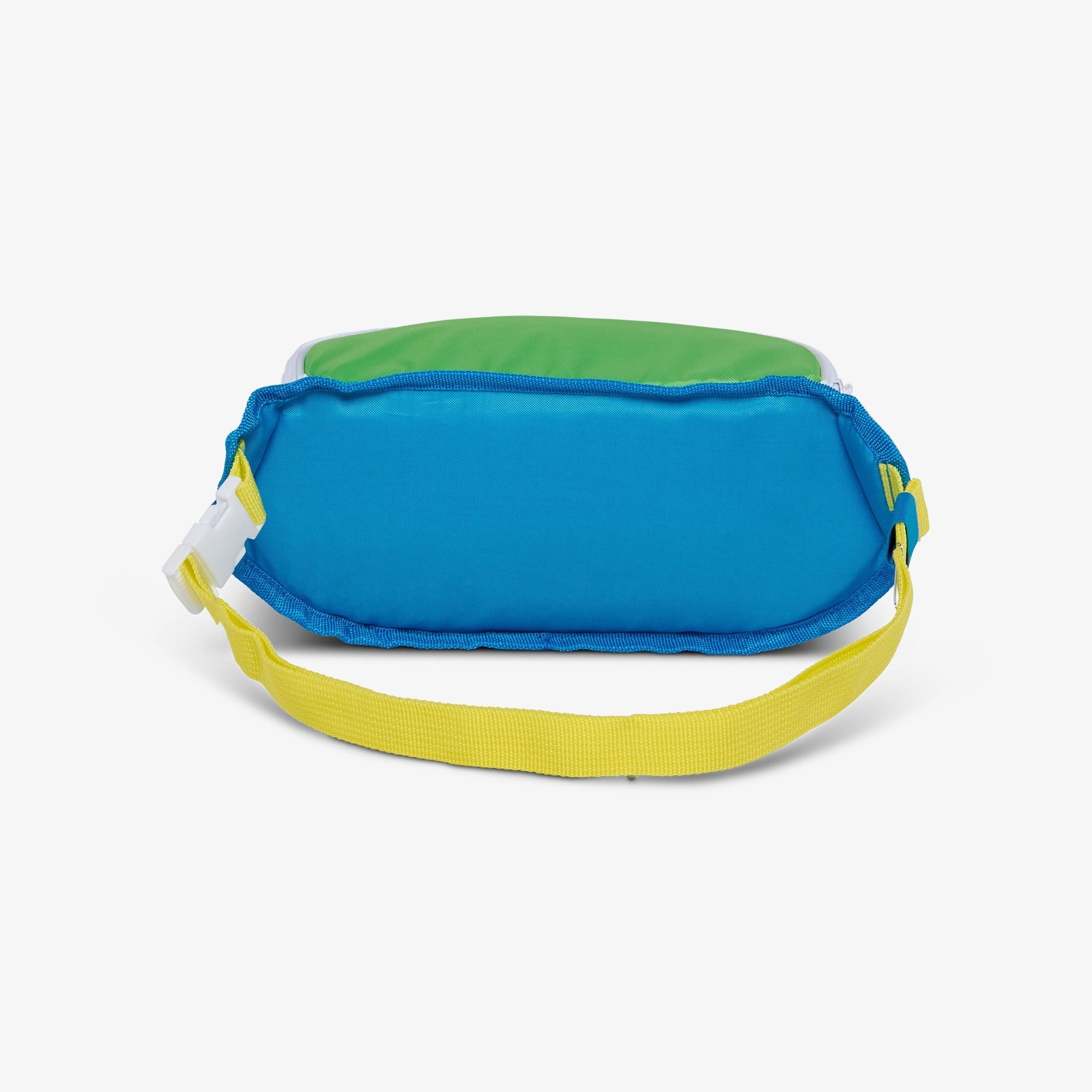 3 can Retro Fanny Pack Cooler Bag, Purple and Aqua Blue