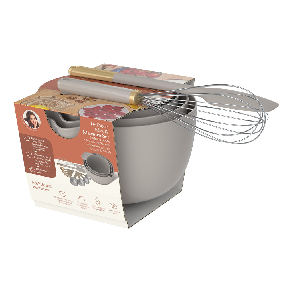 14-Piece Mix & Measure Set, Porcini Taupe by Drew Barrymore