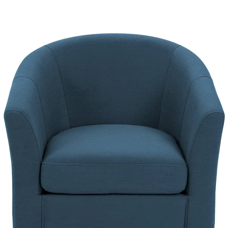 Modern Upholstered Swivel Barrel Chair Living Room Accent Chair