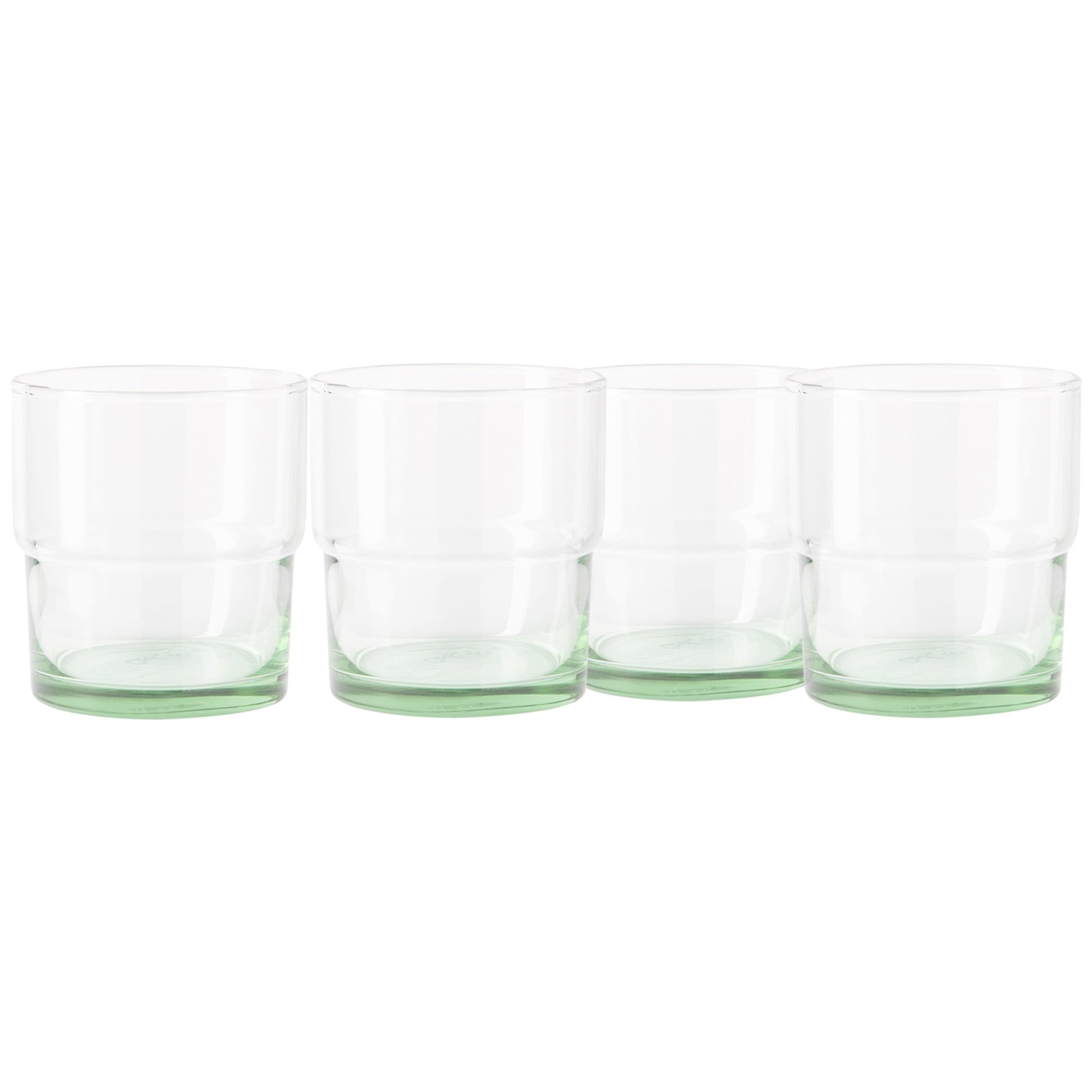 Better Homes & Gardens Recycled Green Glassware, Glass, 4 Pack, 10 oz