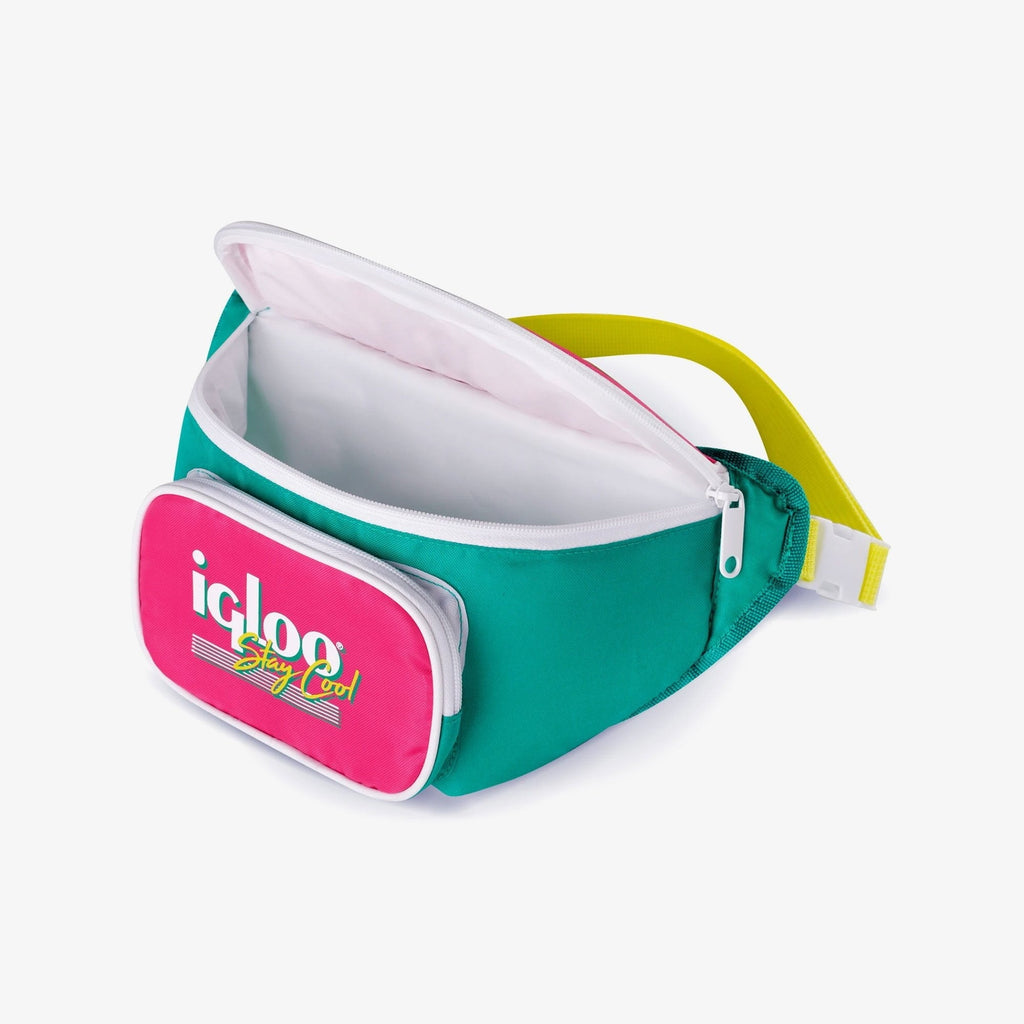 3 Can Capacity Retro Fanny Pack Cooler Bag, Lilac Purple