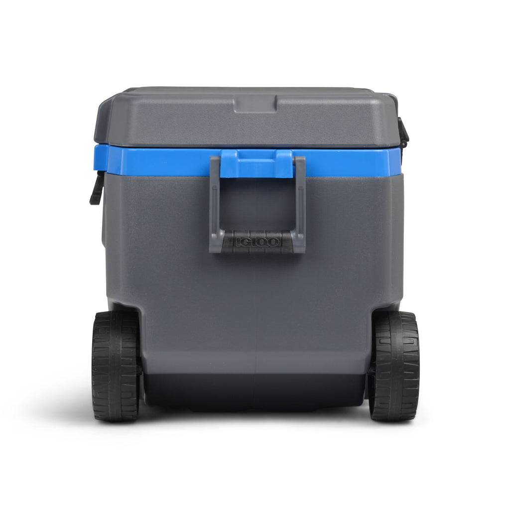 72 QT Overland Ice Chest Cooler with Wheels, Gray and Sneaky Blue