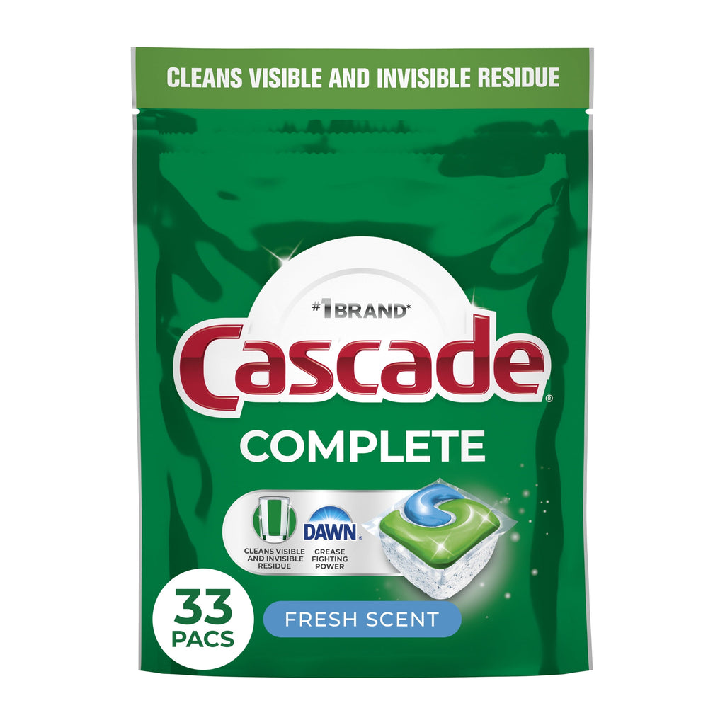 Complete Dishwasher Pods, Dishwasher Detergent, Dish Detergent Soap, Fresh, 33 Count
