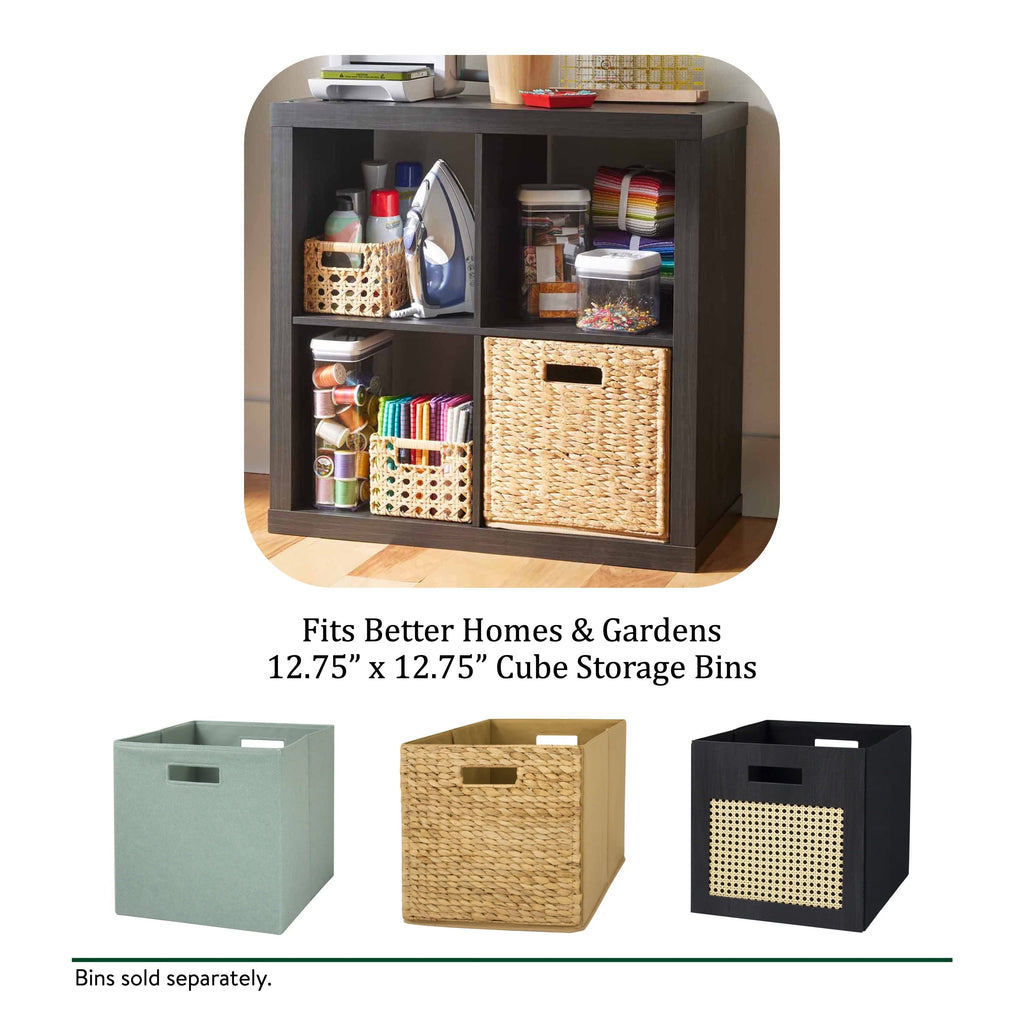 Better Homes & Gardens 4 Cube Storage Organizer, White Texture