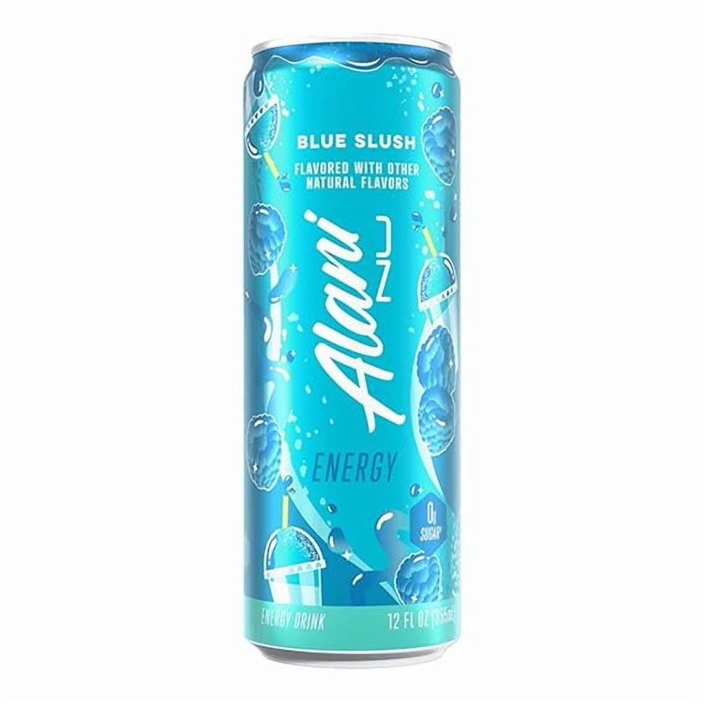 New Alani Energy Drinks Variety Pack - Blue Slush, Pink Slush, Watermelon Wave, Sugar-Free & Low-Calorie (12 fl oz, Pack of 6)