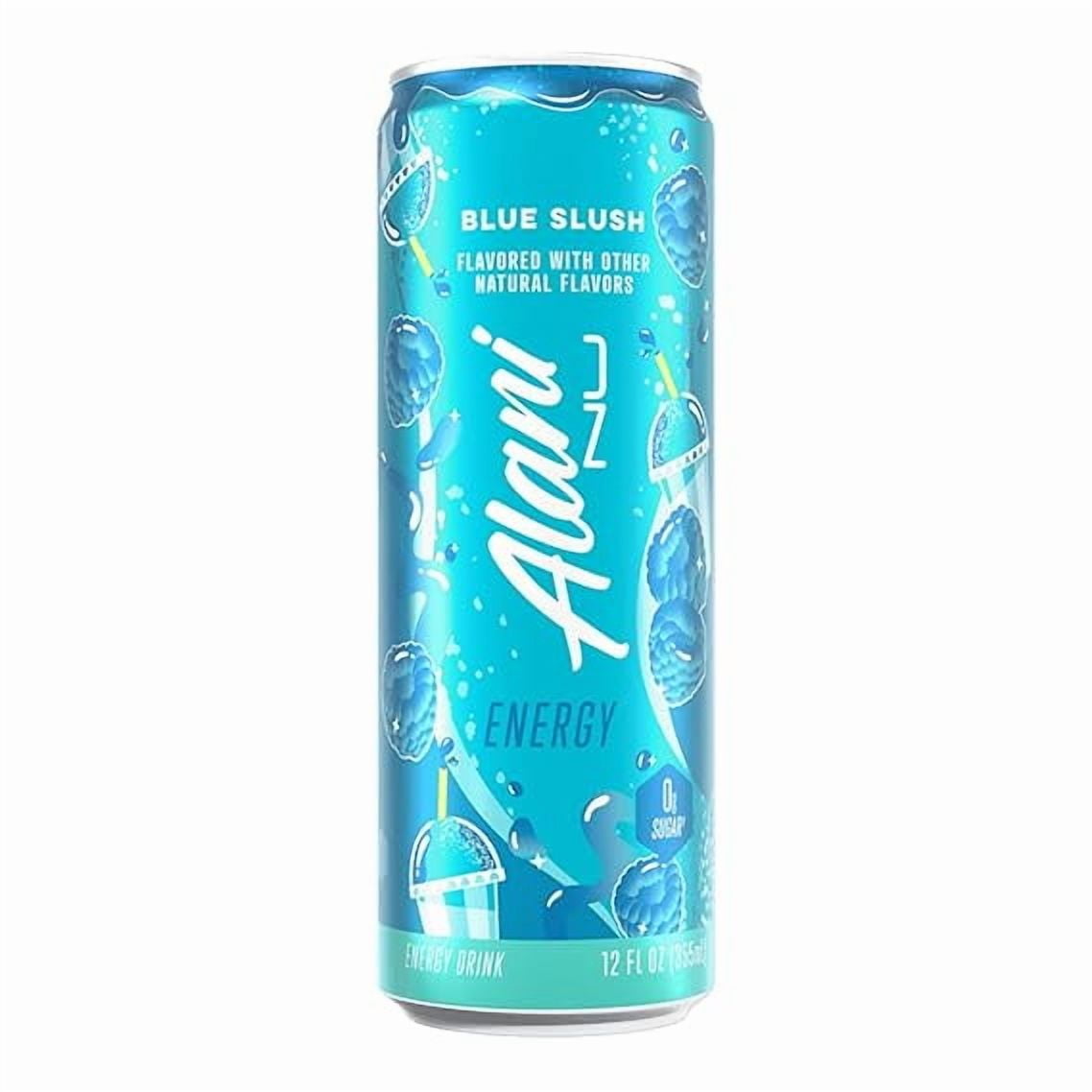 New Alani Energy Drinks Variety Pack - Blue Slush, Pink Slush, Watermelon Wave, Sugar-Free & Low-Calorie (12 fl oz, Pack of 6)