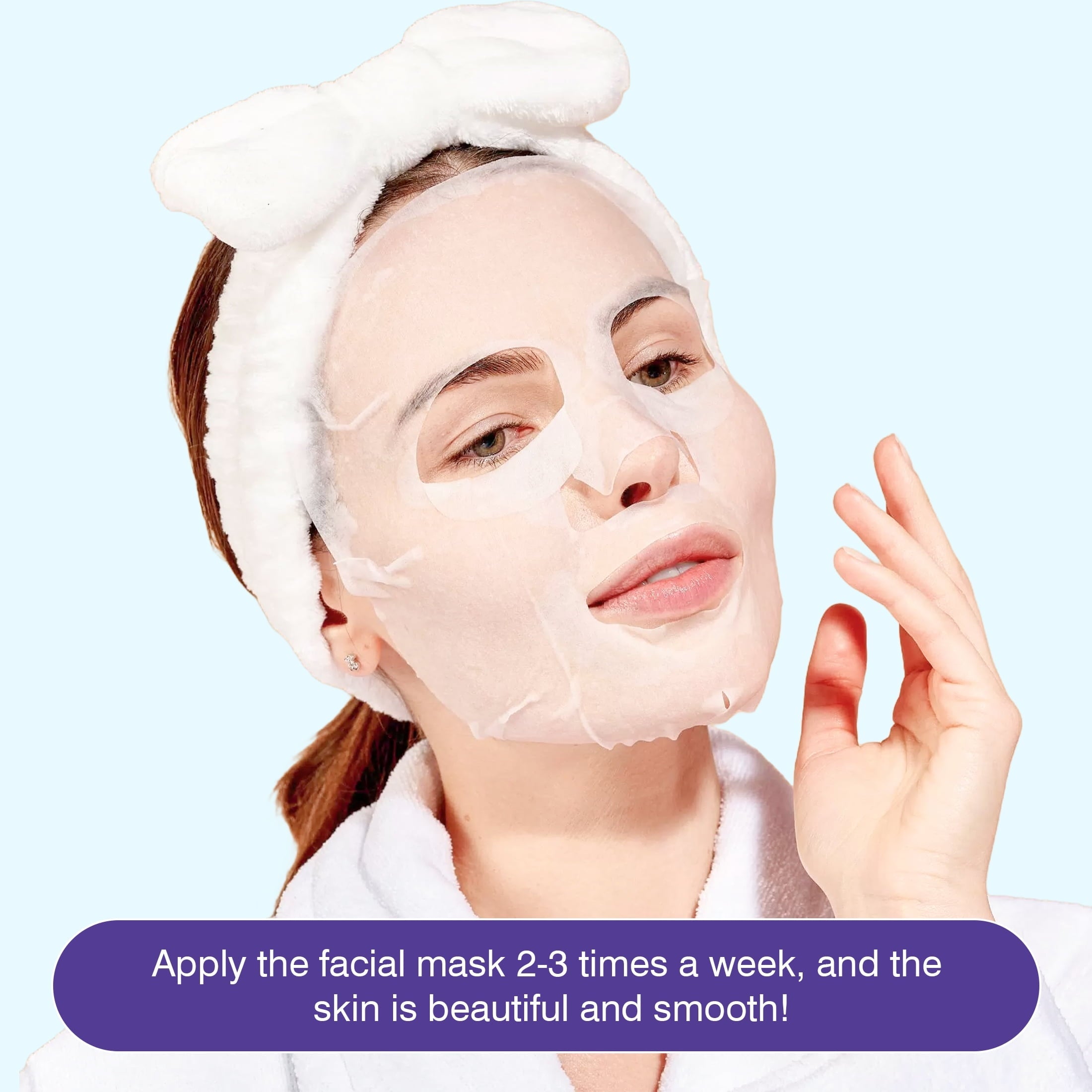 11 Pack Fruit Moisturizing Facial Mask Sheet, Rich in Fruit Essence Face Mask to Brighten and Hydrate Dull Skin