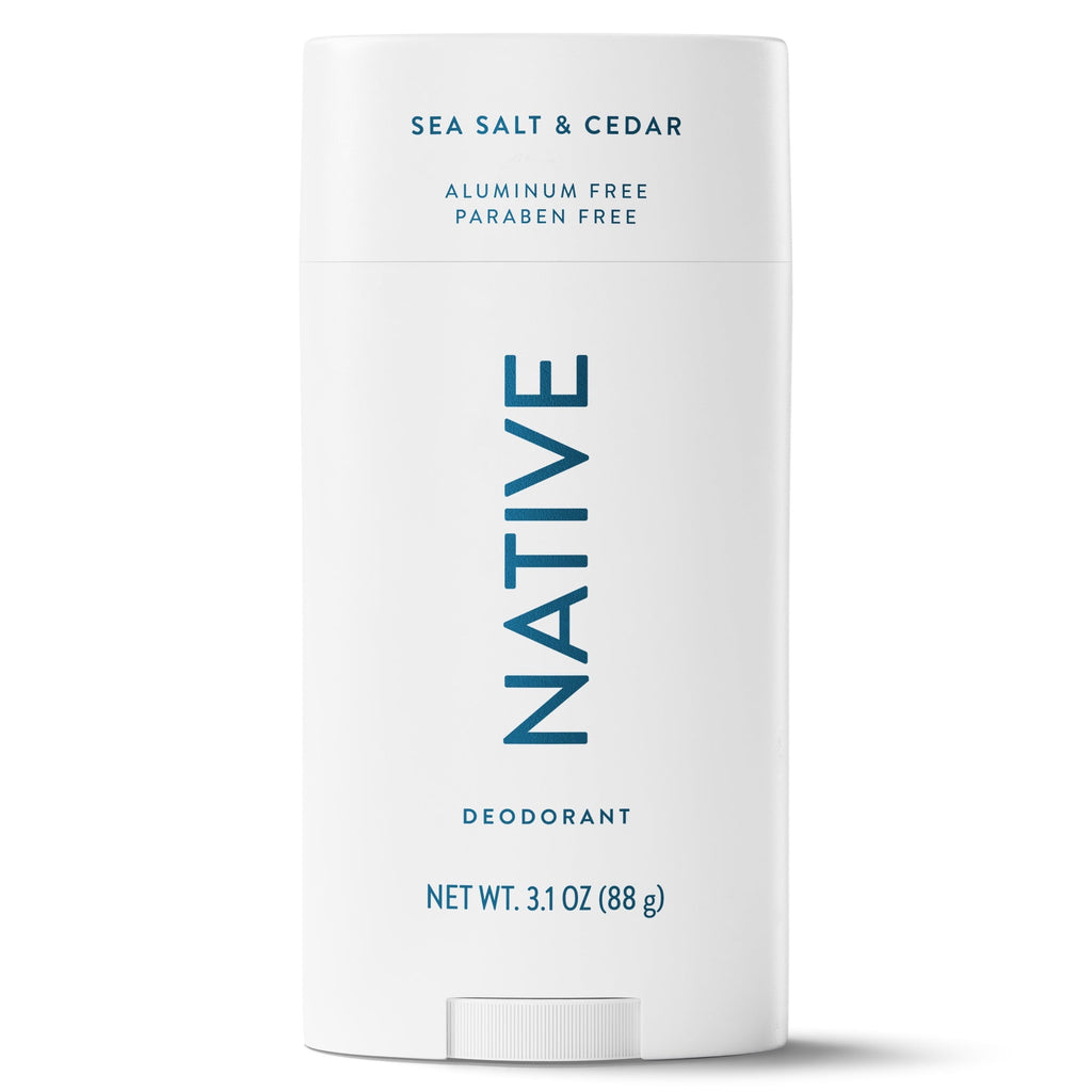 Aluminum Free Deodorant For Men, 72 Hour Solid Deodorant Stick, Sea Salt & Cedar, 3.1oz