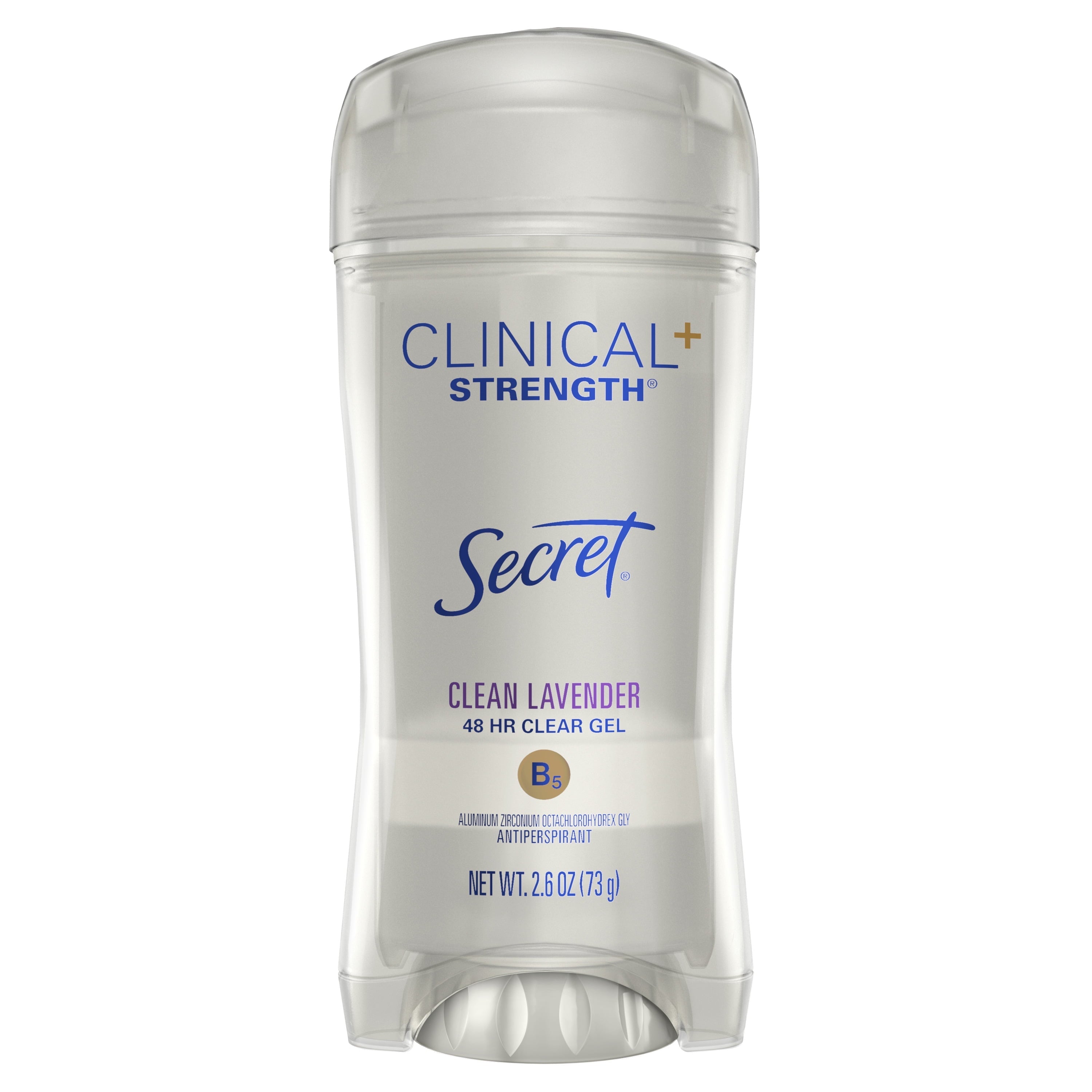 Clinical Antiperspirant Deodorant for Women, 100HR Sweat & Odor Protection, Pro-Hyaluronic Acid, Clear Gel, Clean Lavender, 2.6oz