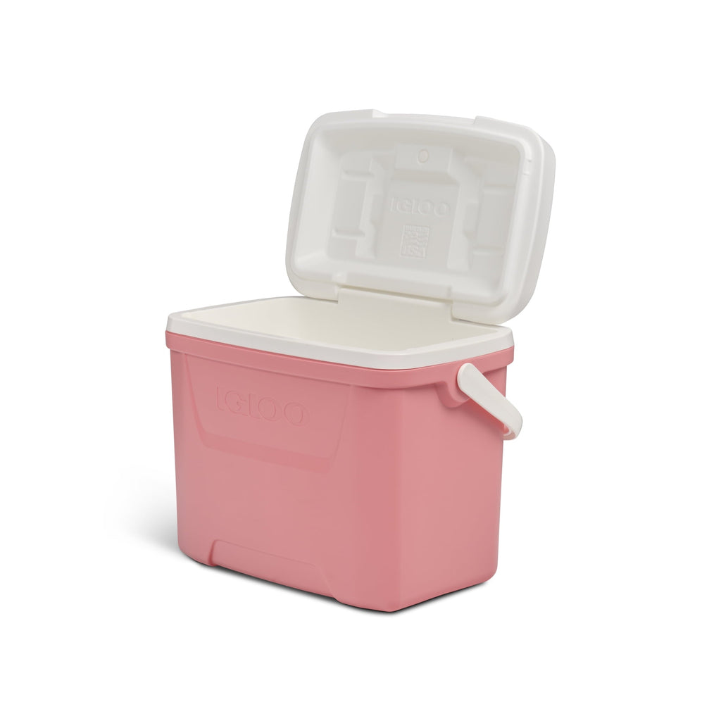 28 QT Laguna Hard-Sided Ice Chest Cooler, Aqua Blue and White