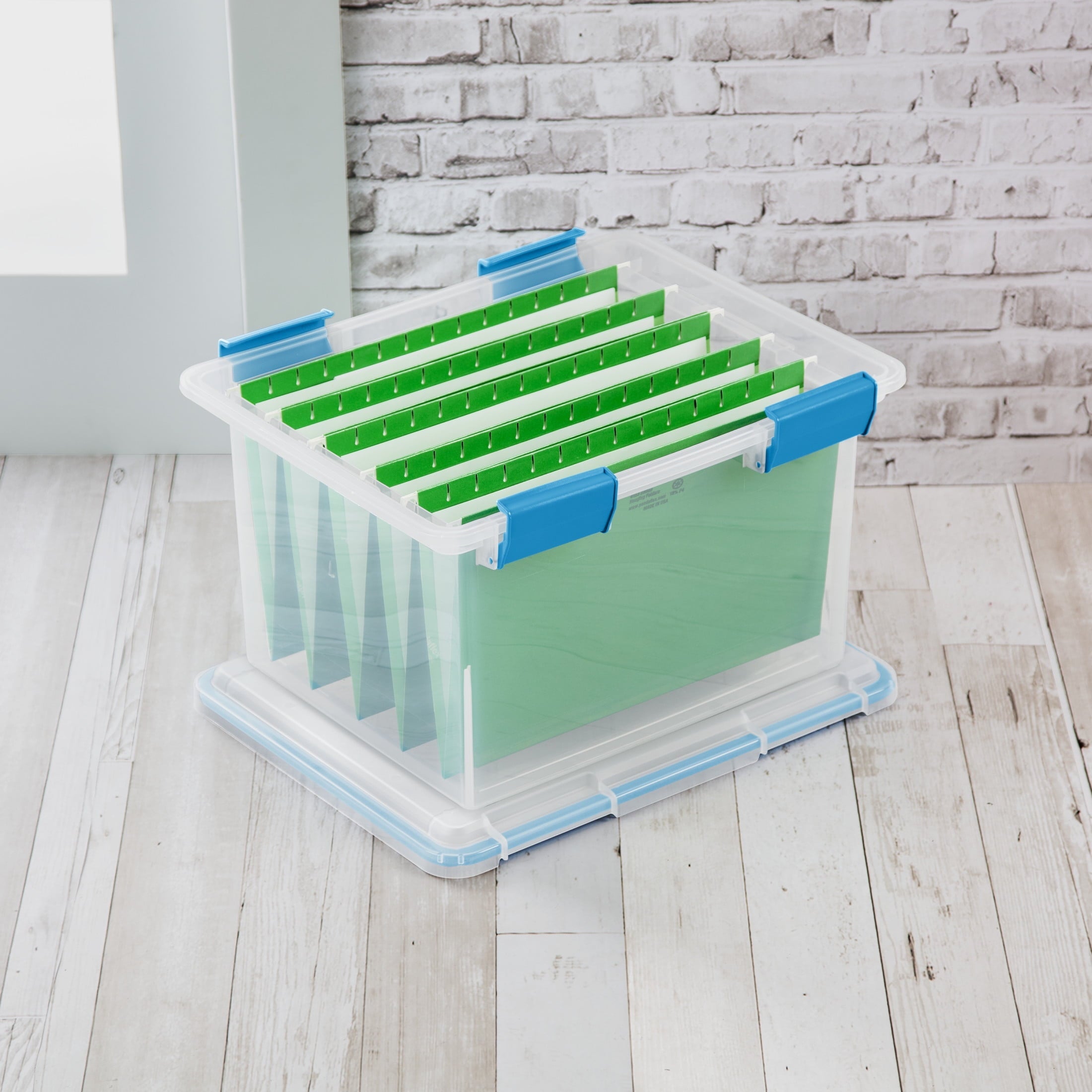 7.5 Quart Clear Plastic Storage Box with Latching Lids, (6 Pack)