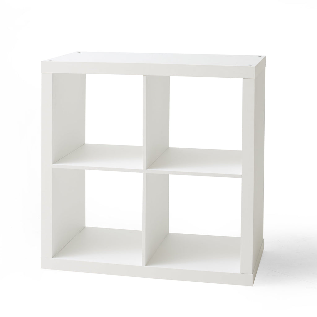 Better Homes & Gardens 4 Cube Storage Organizer, White Texture