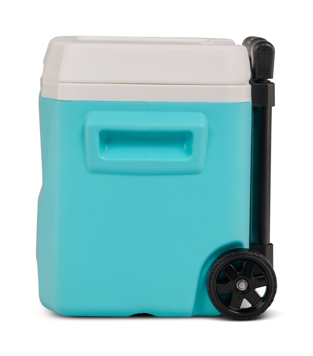16 QT Laguna Hard Sided Ice Chest Cooler with Wheels, Aqua Blue