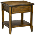 Side Table With Storage, Vintage End Table With Drawer And Open Shelf