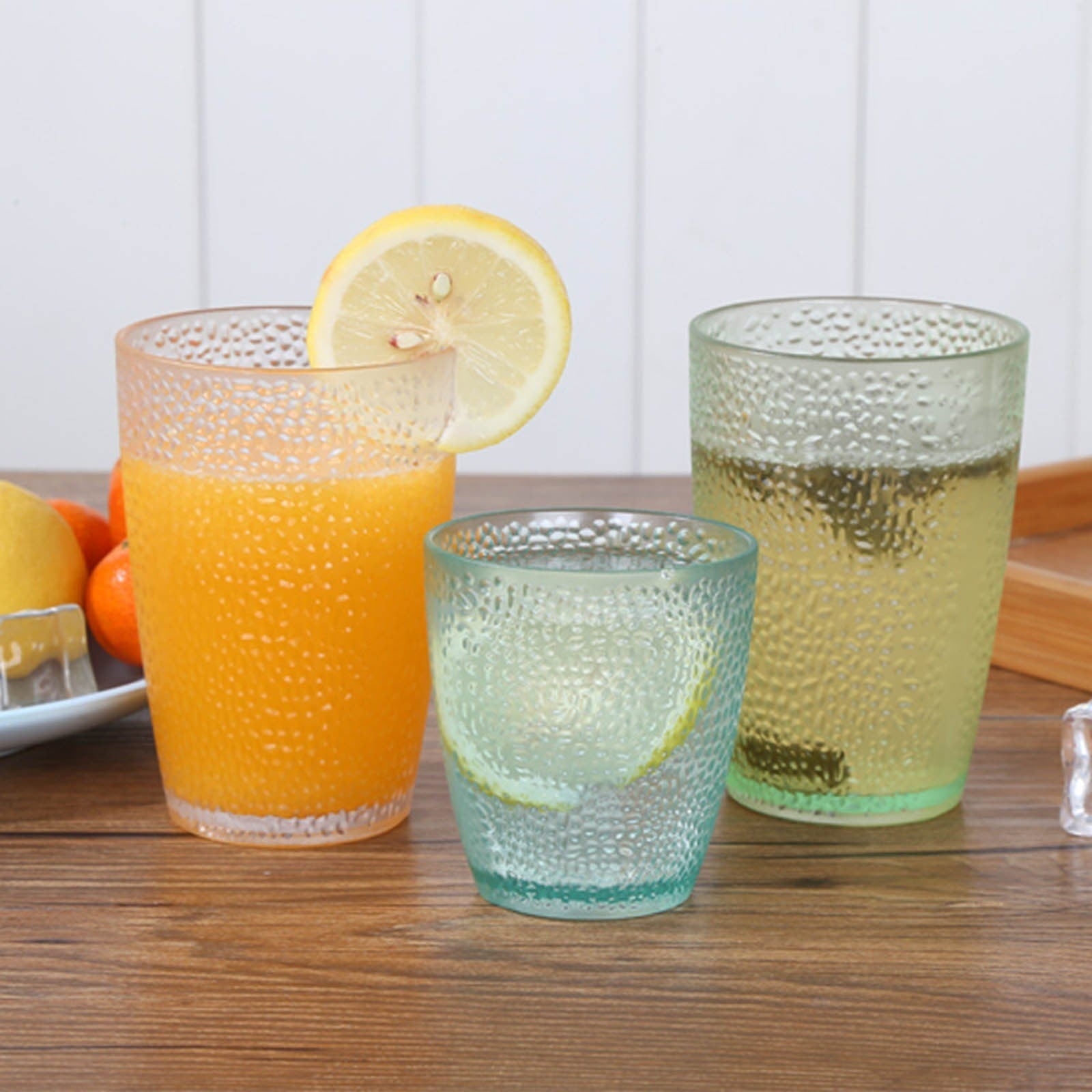 7oz Acrylic Drinking Glasses, 4Pcs Tumblers Drinkware Unbreakable Water Glasses Cups & for Home Outdoors Restaurant, Emerald