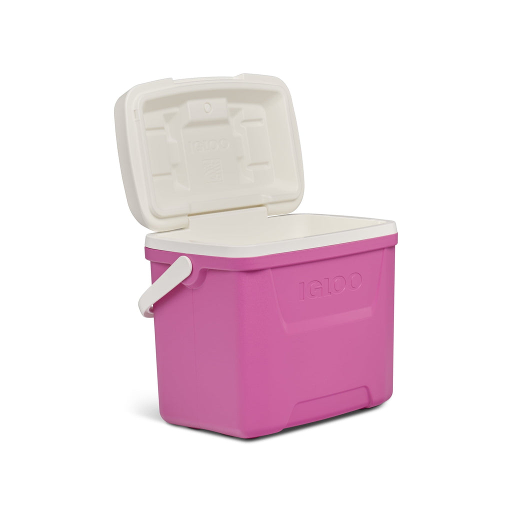 28 QT Laguna Hard-Sided Ice Chest Cooler, Aqua Blue and White