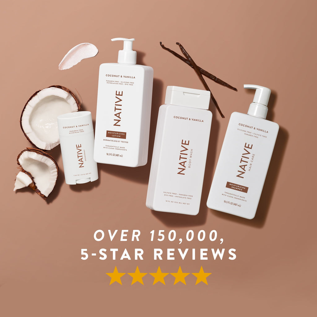 Body Wash, Coconut & Vanilla, Sulfate Free, Naturally Derived Ingredients, 24hr Freshness, for Women & Men, 36 fl oz