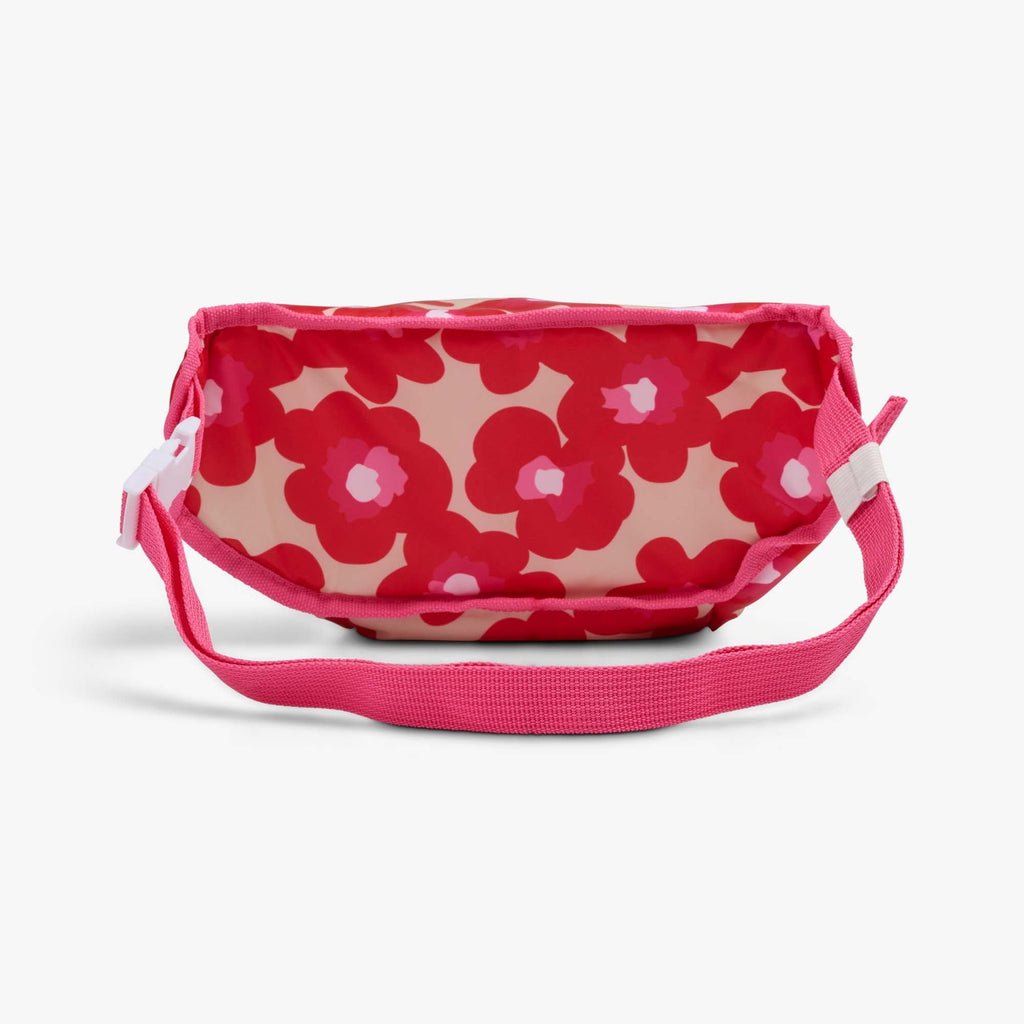 3 can Retro Fanny Pack Cooler Bag, Purple and Aqua Blue