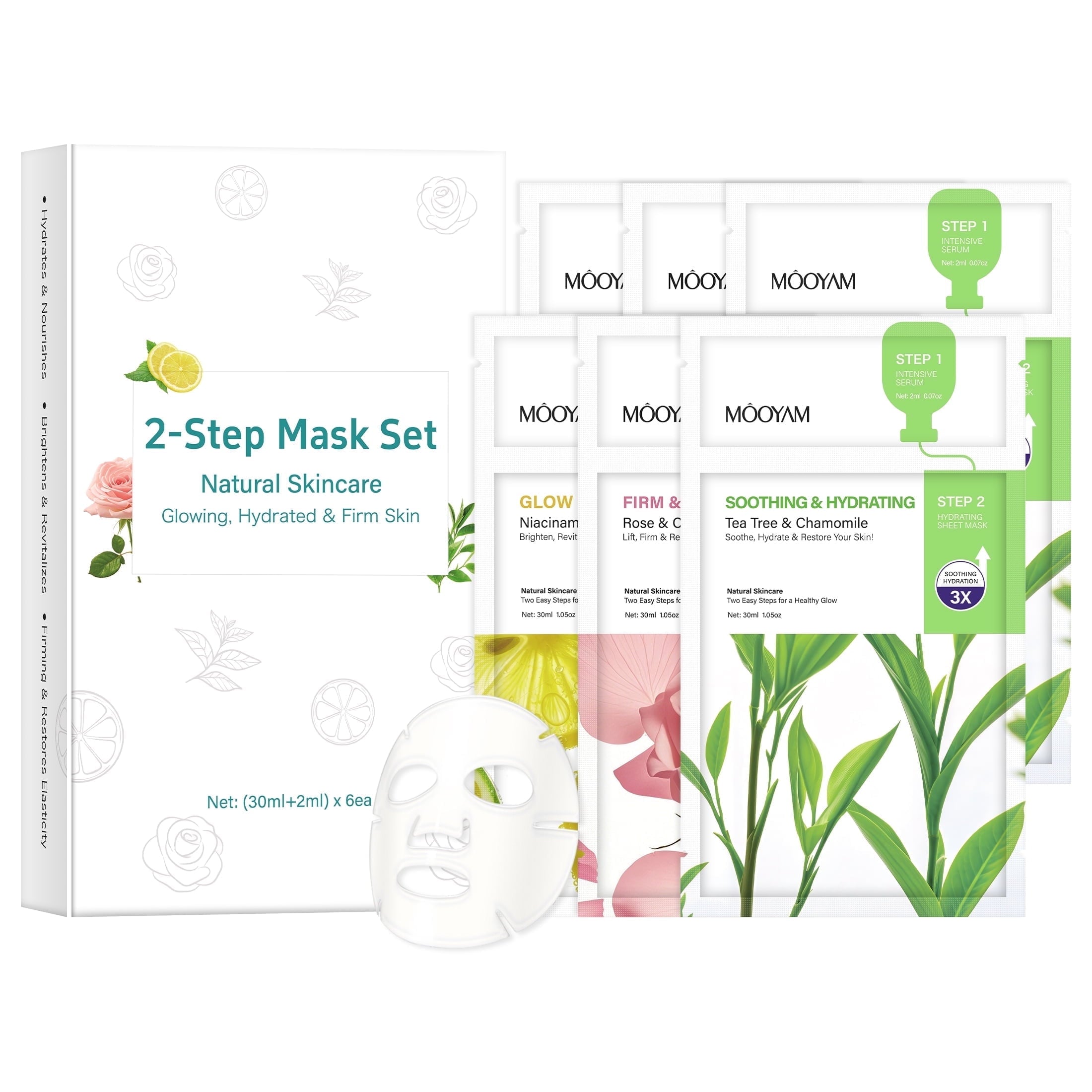 11 Pack Fruit Moisturizing Facial Mask Sheet, Rich in Fruit Essence Face Mask to Brighten and Hydrate Dull Skin