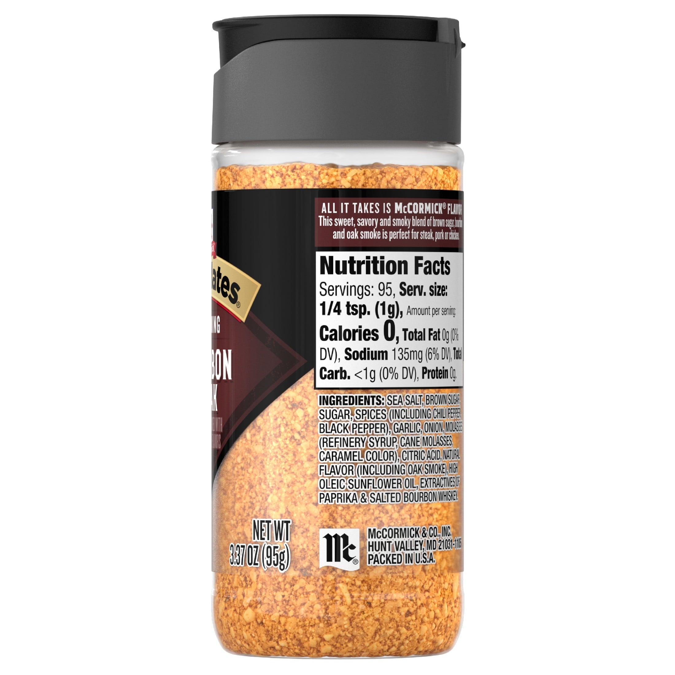 Bourbon & Oak Seasoning, 3.37 oz Bottle