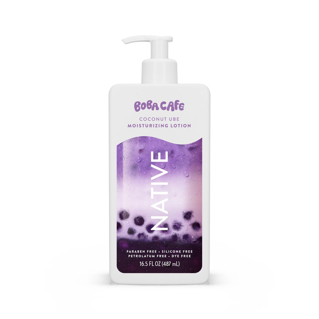 Moisturizing Body Lotion, Limited Edition Coconut Ube, Silicone Free for Women and Men, Boba Café, 16.5 oz
