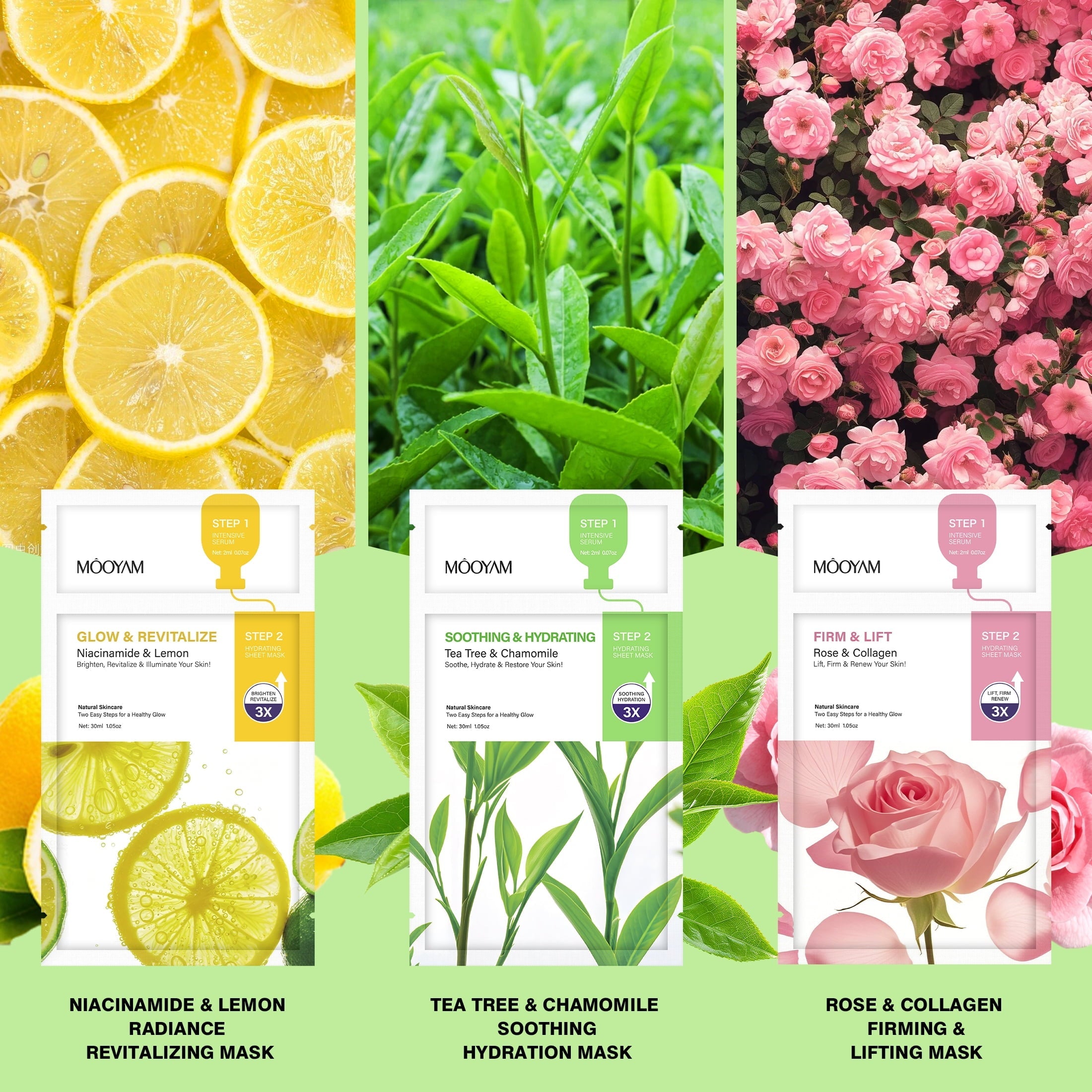 11 Pack Fruit Moisturizing Facial Mask Sheet, Rich in Fruit Essence Face Mask to Brighten and Hydrate Dull Skin