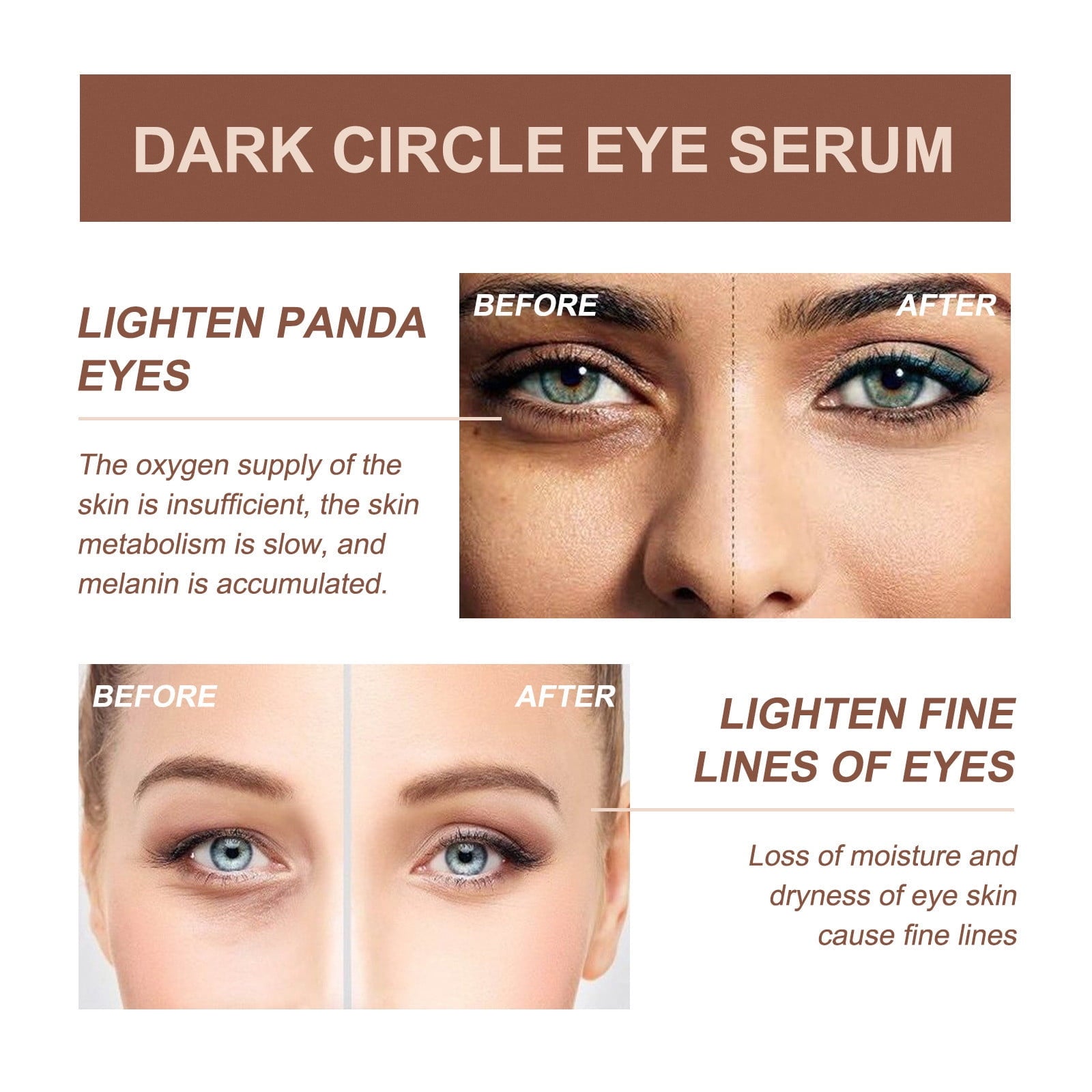 Firming Serum,Aging Eye Serums For Women & Men - Reduces Puffiness, Dark Circles, Under Eye Bags, Wrinkles And Fine Lines Around The Eyes20ML Essence Personal Care Clearance A