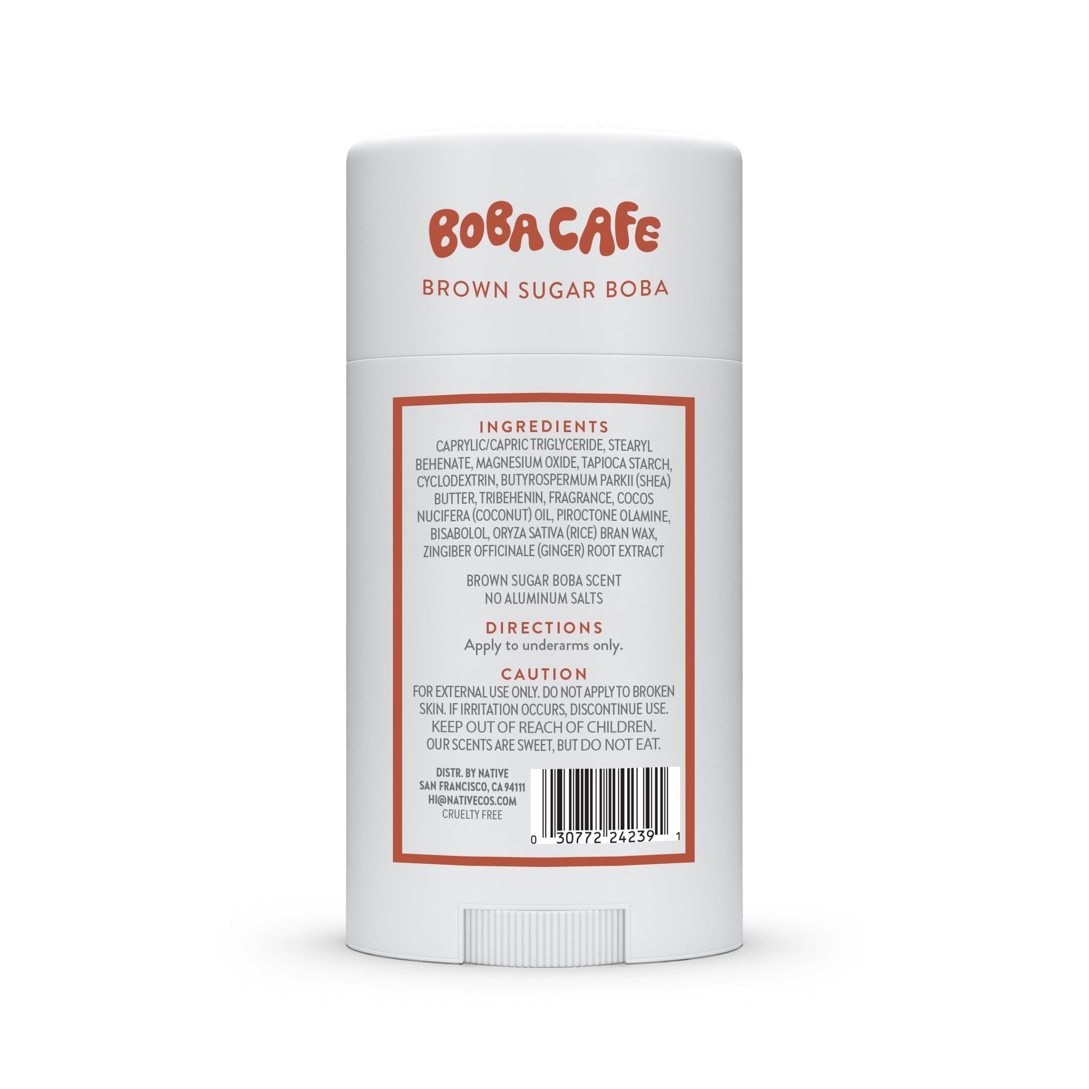 Aluminum Free Deodorant, Limited Edition Brown Sugar Boba, 72 Hour Odor Protection, for Women and Men, Boba Café, 2.65oz