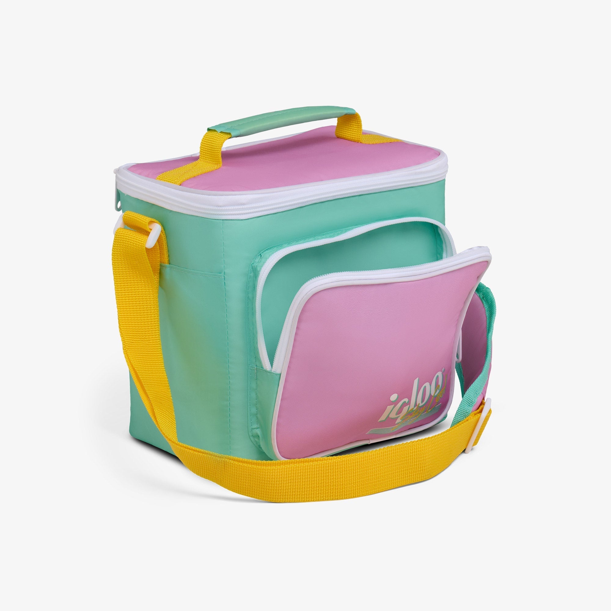 9 Can Capacity Retro Square Lunch Bag Cooler, Yellow