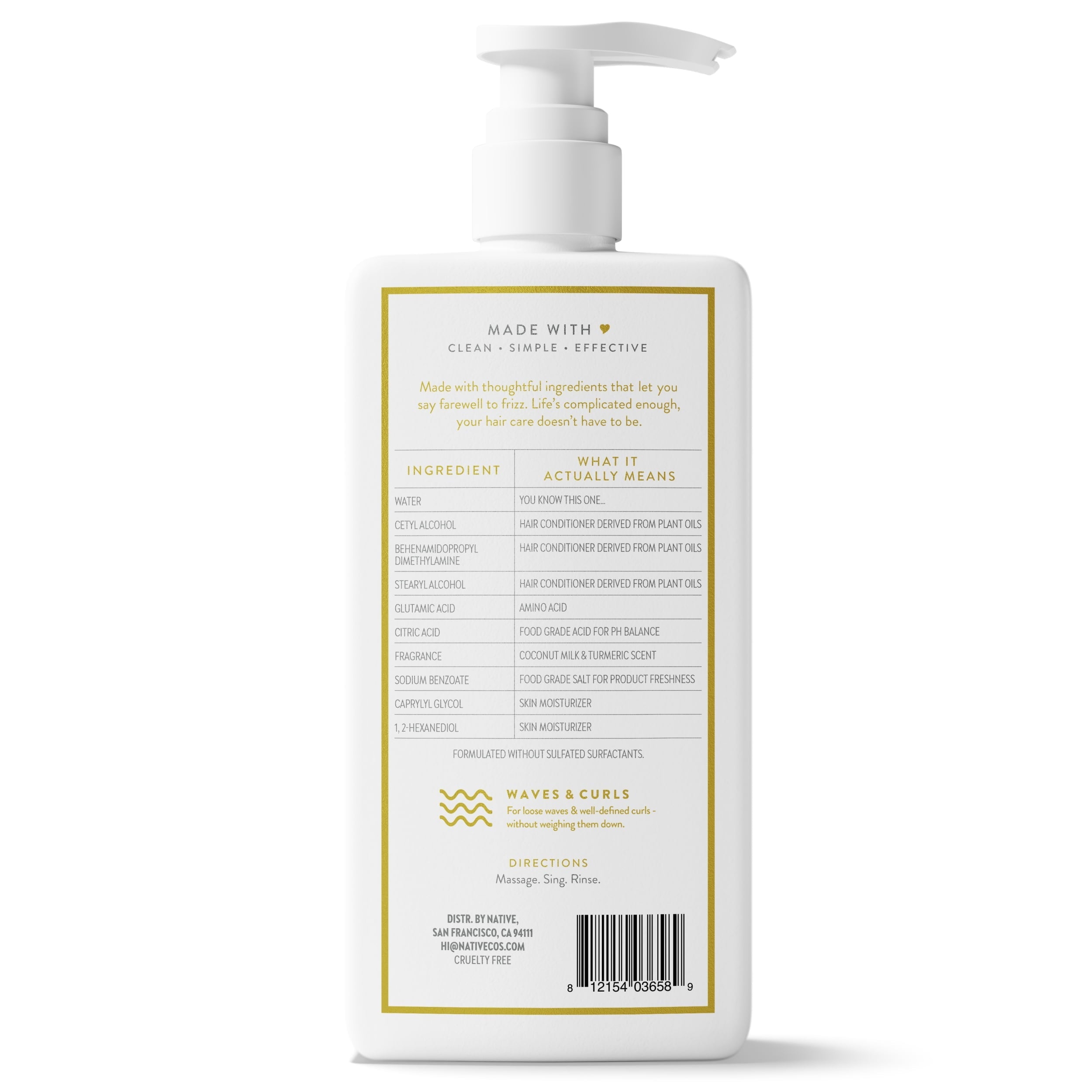Conditioner Coconut Milk and Turmeric 16.5 fl oz