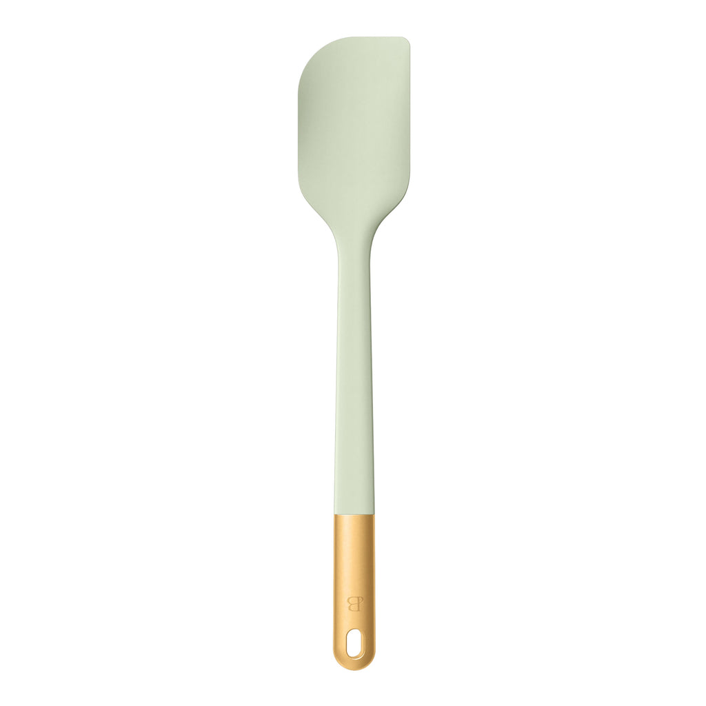 6-Piece Silicone Tool Set with Ceramic Crock, Porcini Taupe by Drew Barrymore