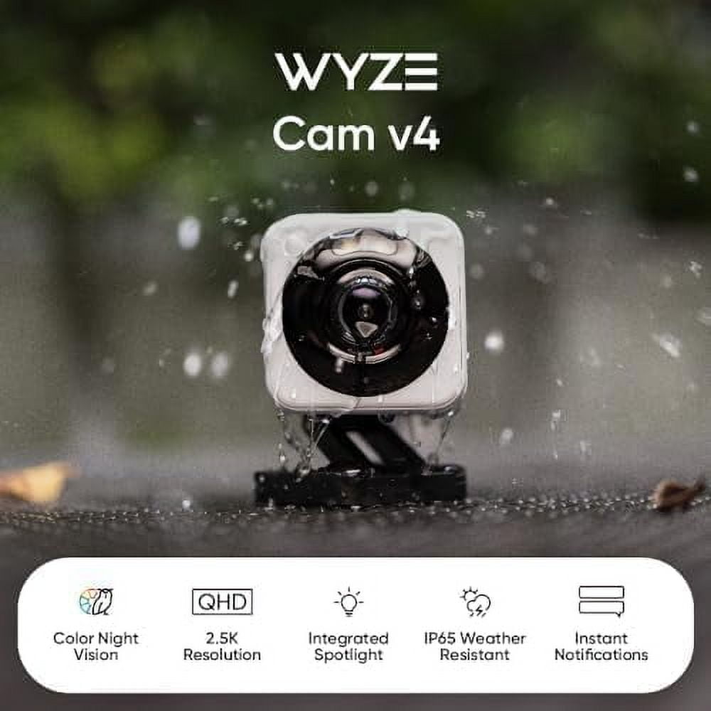 Cam v4 2K HD Wi-Fi Smart Home Security Camera Indoor/Outdoor Pet/Baby Monitor Motion Activated