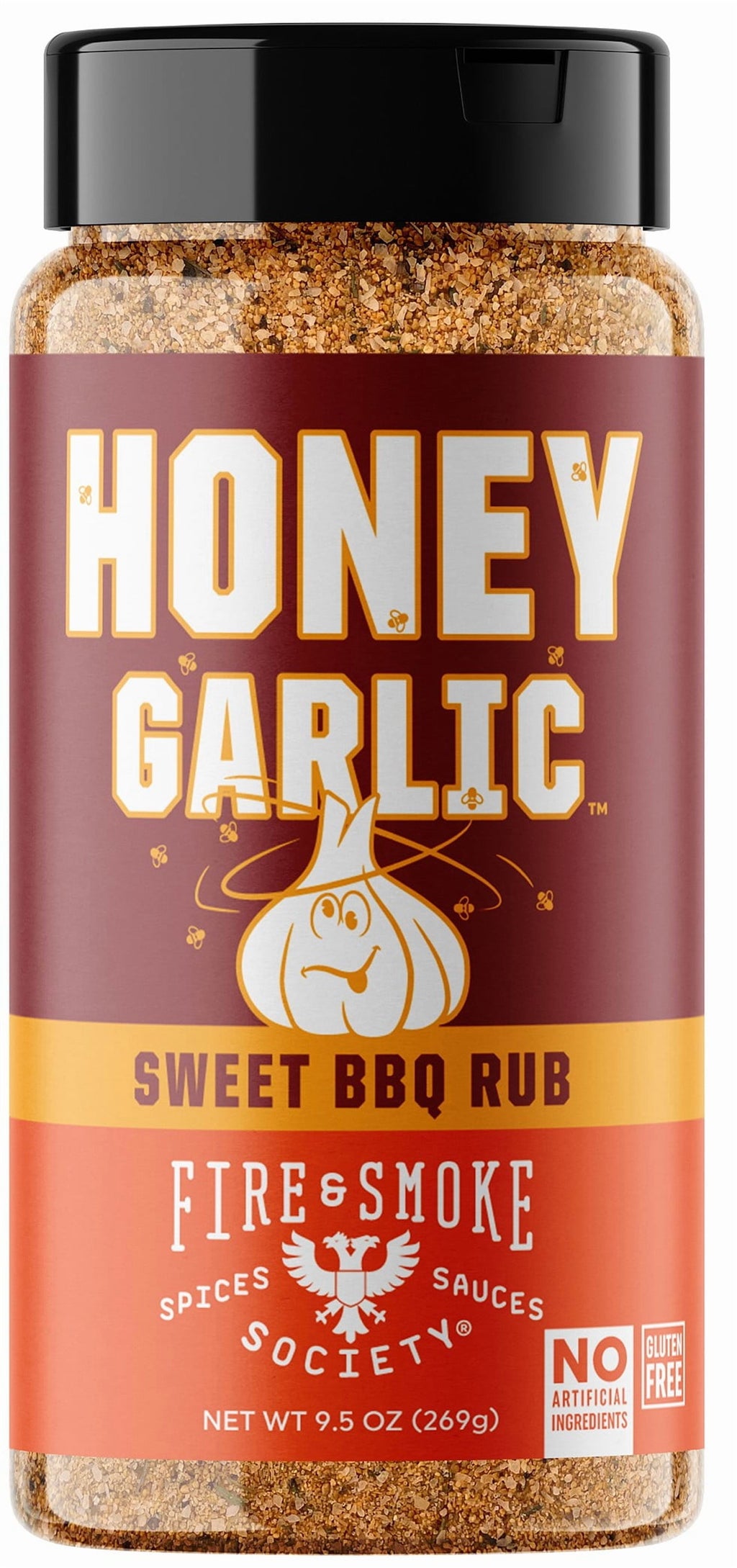Fire & Smoke Society Honey Garlic BBQ Rub, BBQ Seasoning, 9.5 Ounce Mixed  Seasonings Blend